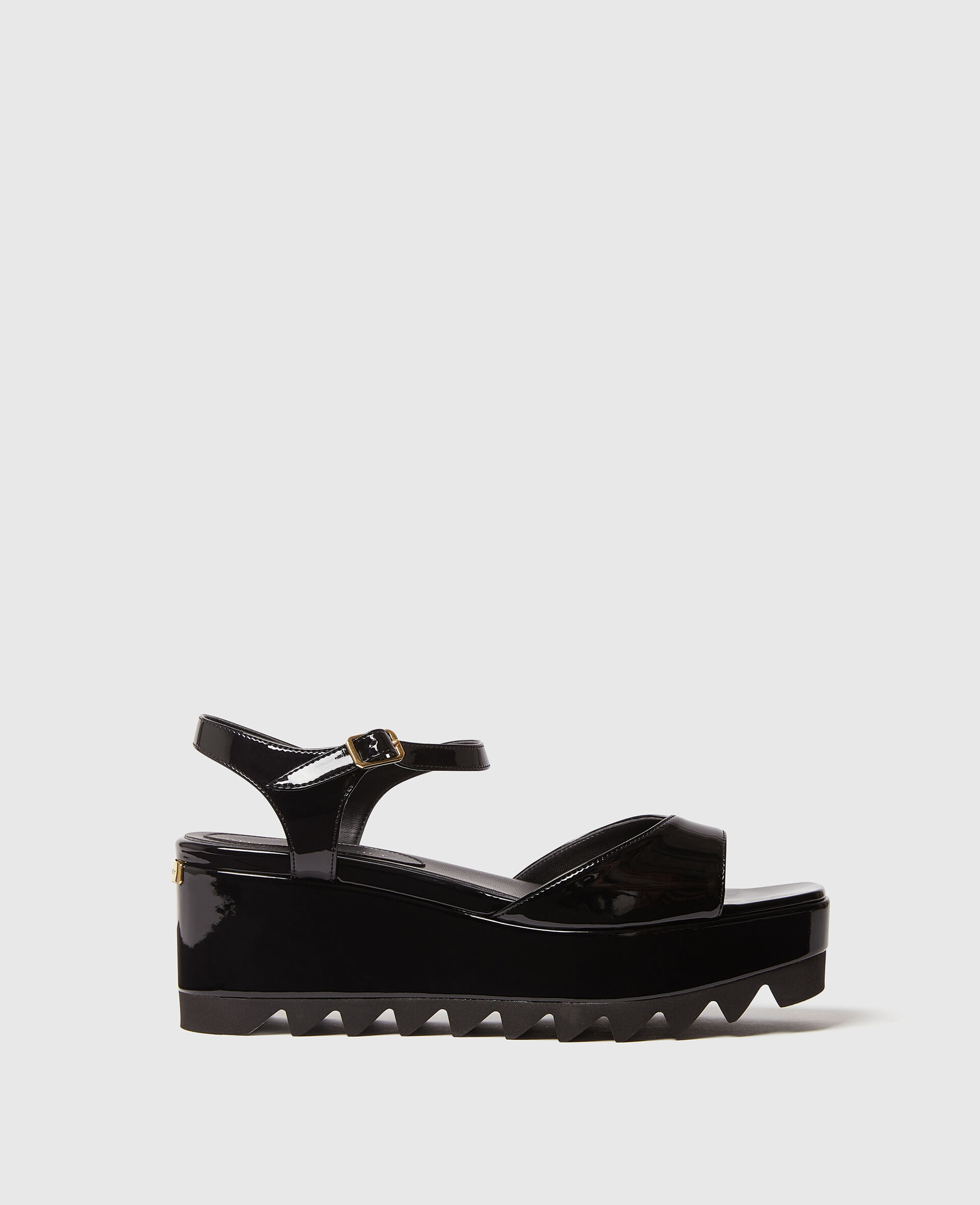 Elyse Patent Platform Sandals-Black-medium
