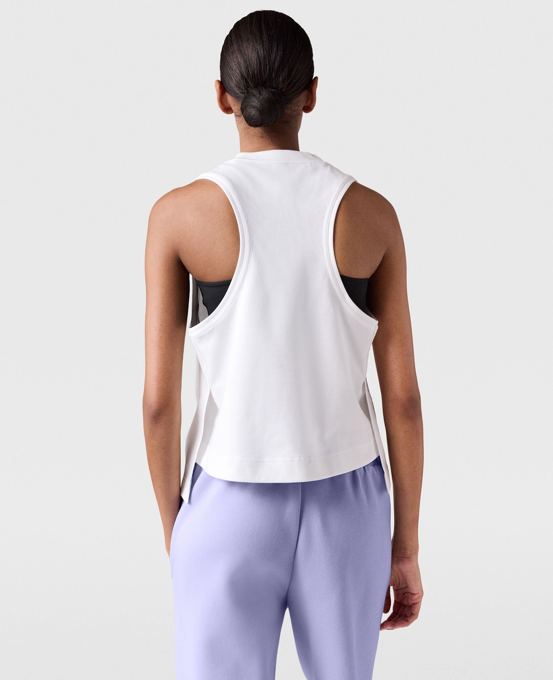 Logo Tank Top-White-large image number 3