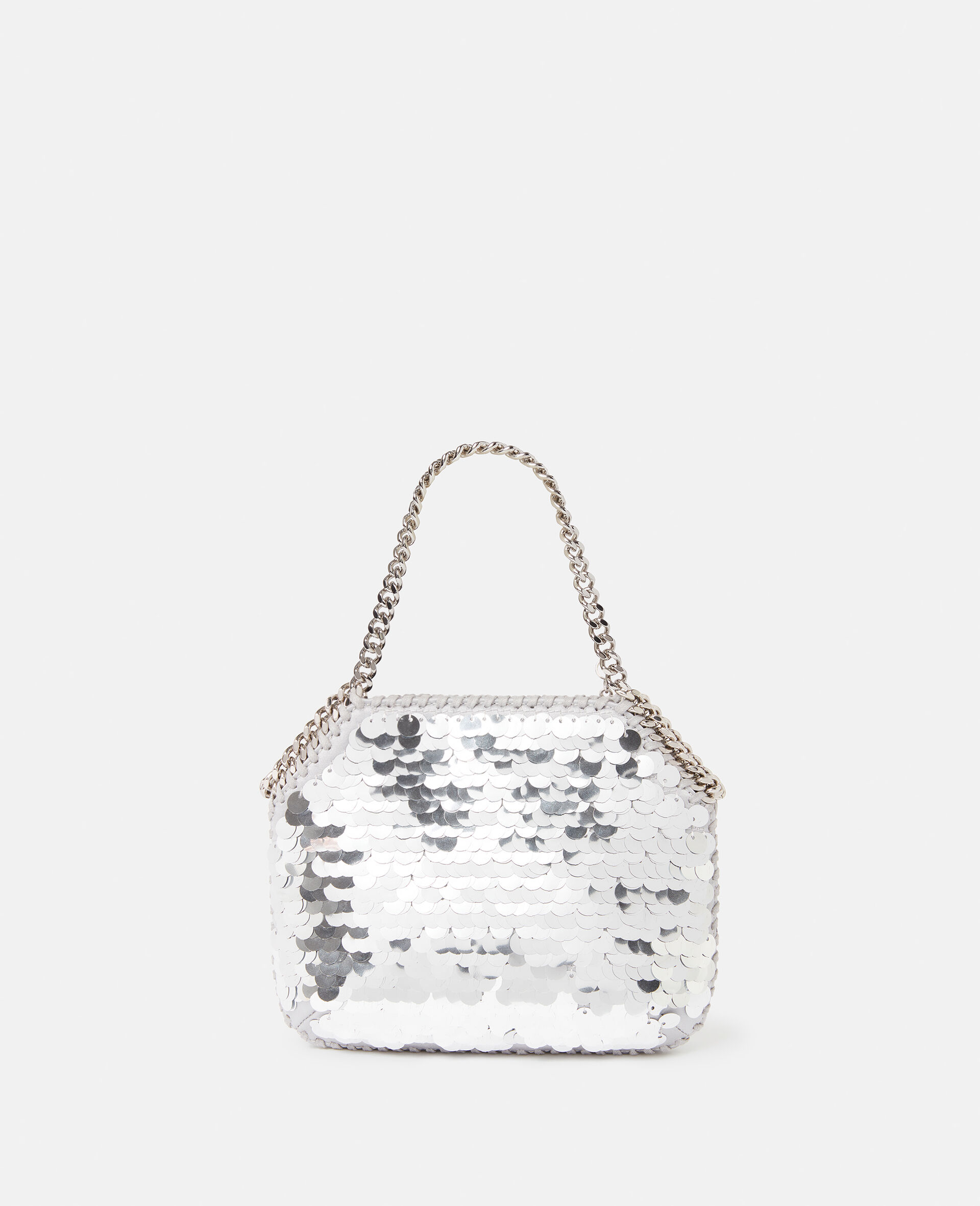 Falabella Oversized Sequin Mini Tote Bag-Silver-large image number 3