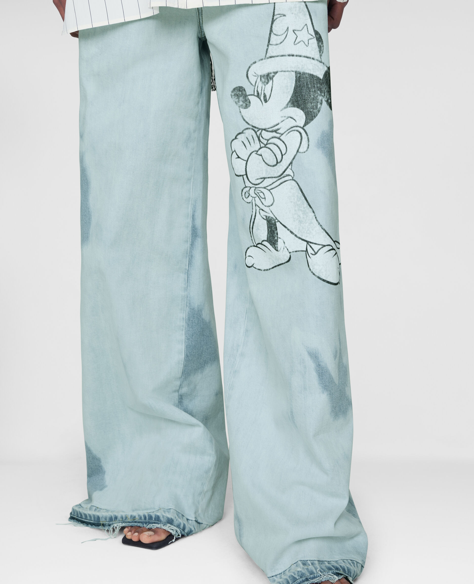 Pantalon en denim imprimé Fantasia Mickey-Bleu-large image number 2