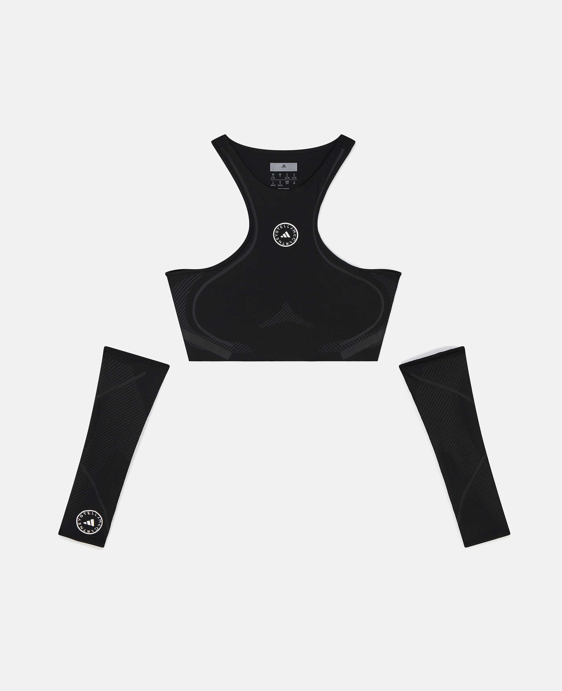 TruePace Running Crop Top with Arm Guards-Black-large image number 0