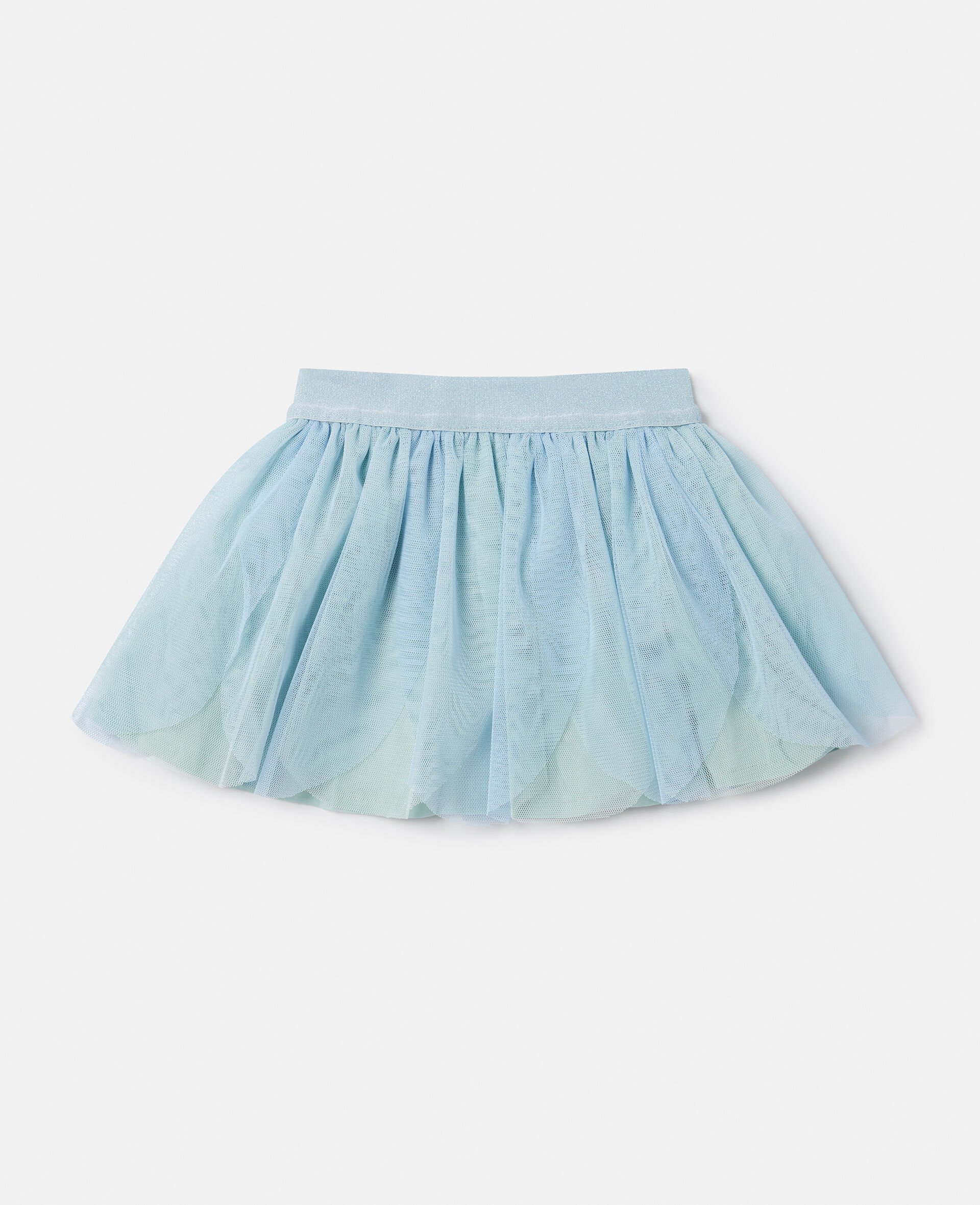 Elasticated Layered Tulle Skirt-Blue-large image number 0