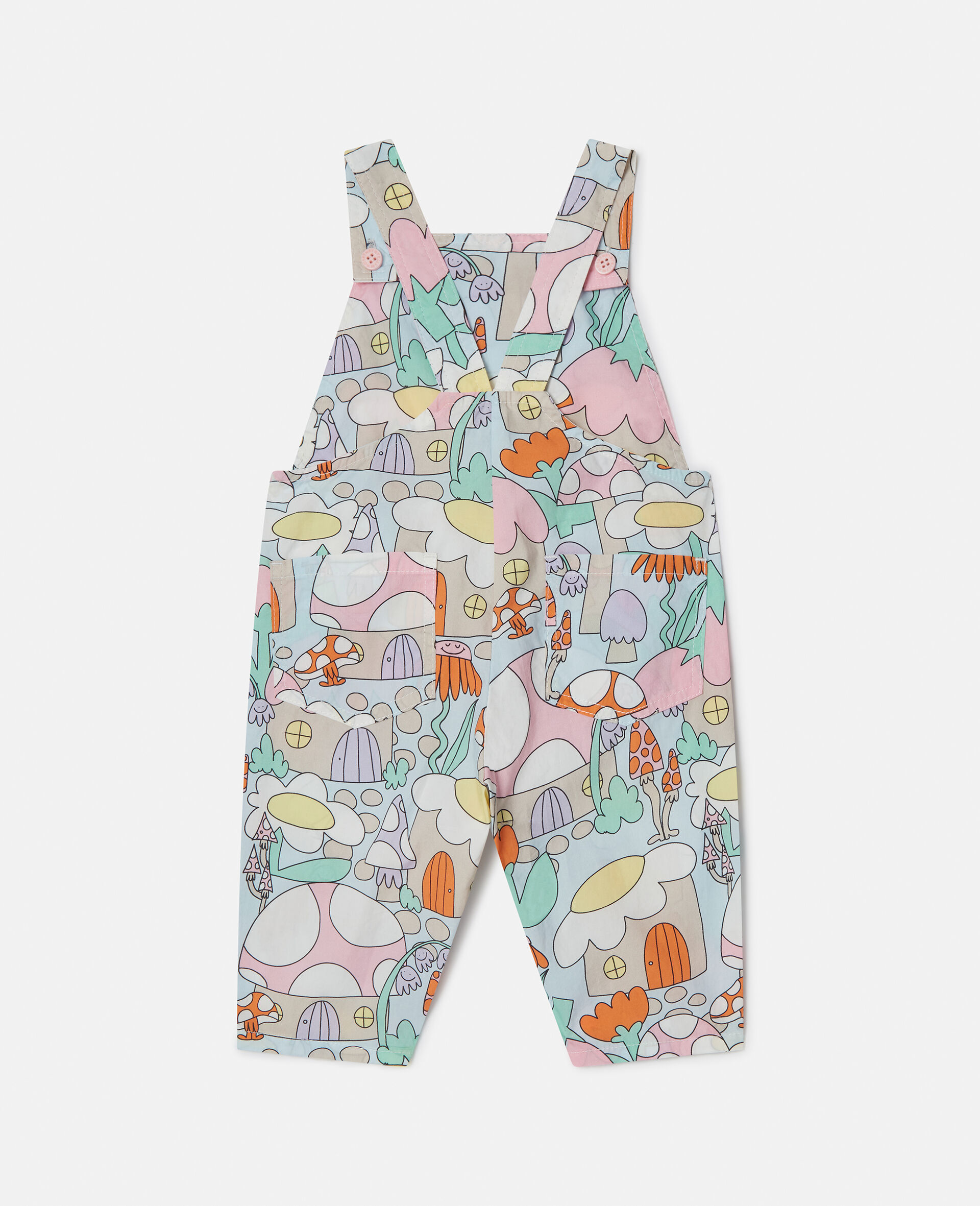 Woodland Print Denim Dungarees -Blue-large image number 2