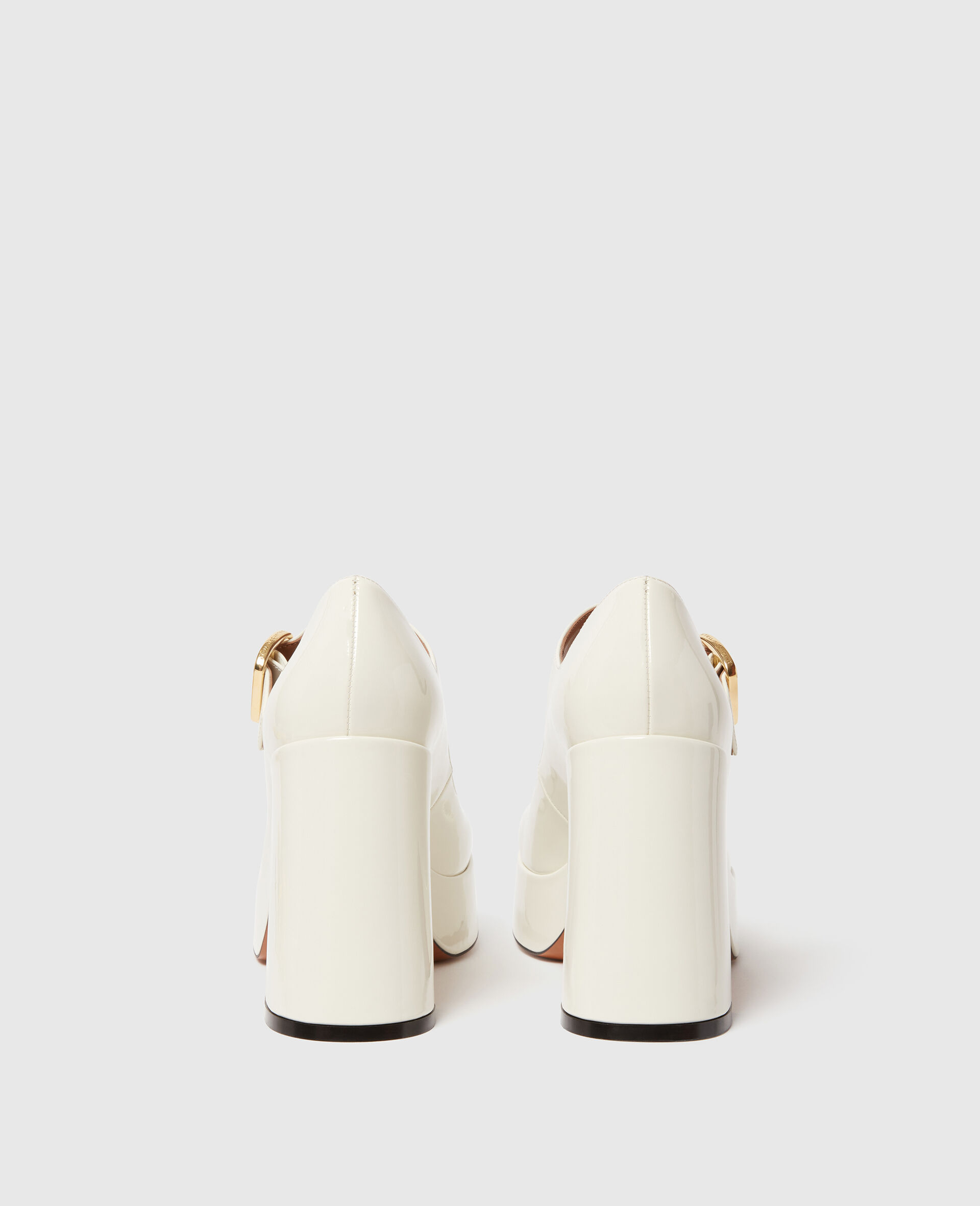Patent Heeled Mary Janes-White-large image number 2