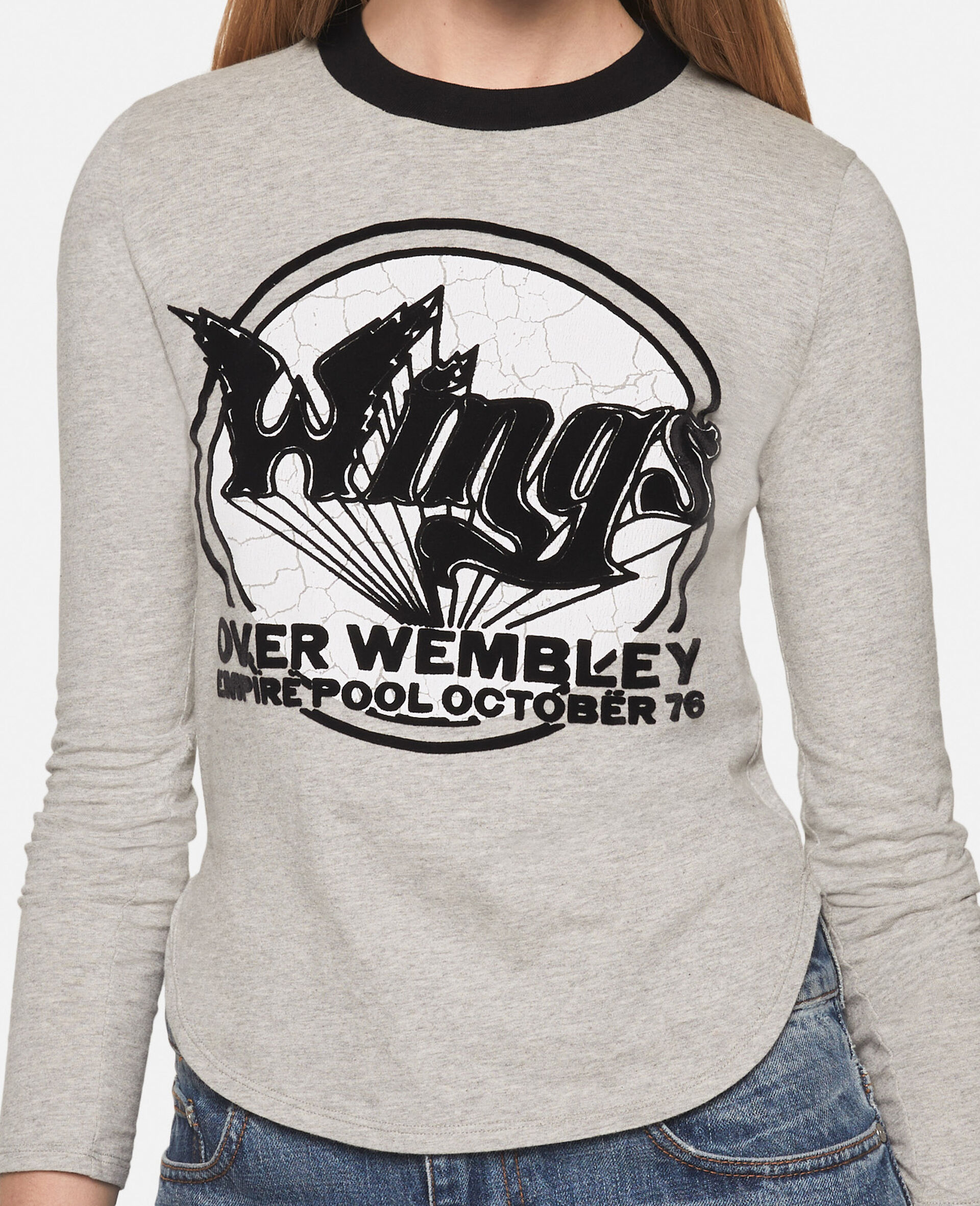 Wings Graphic Long-Sleeved Cotton Top-Grey-large image number 4