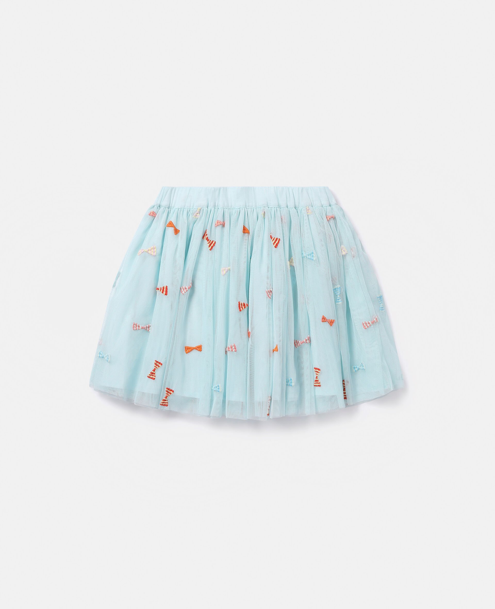 Striped Bow Embroidery Tutu Skirt-Blue-large Striped Bow Embroidery Tutu Skirt-Blue-large image number 2