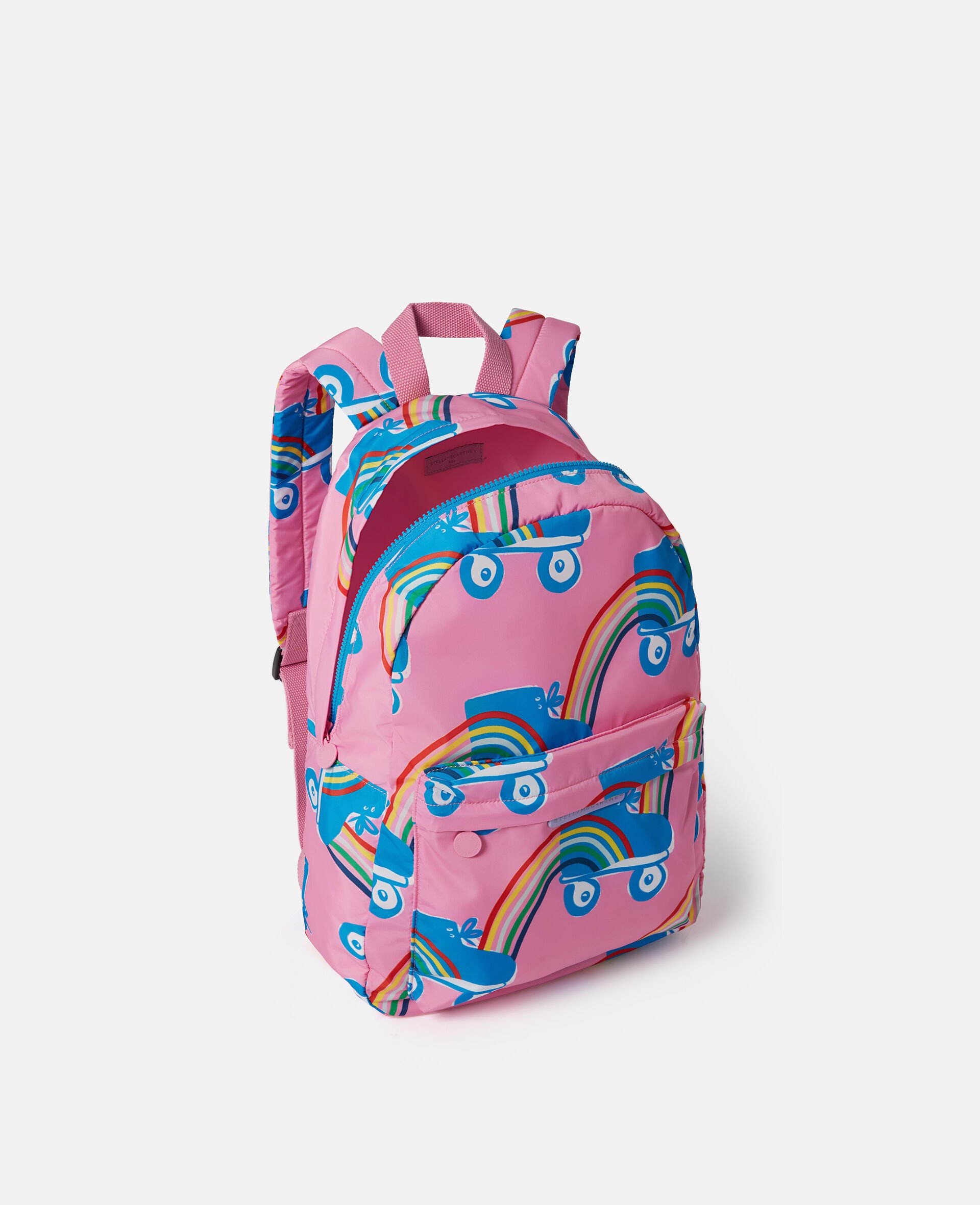 Rollerskate Rainbow Print Backpack-Pink-large image number 3