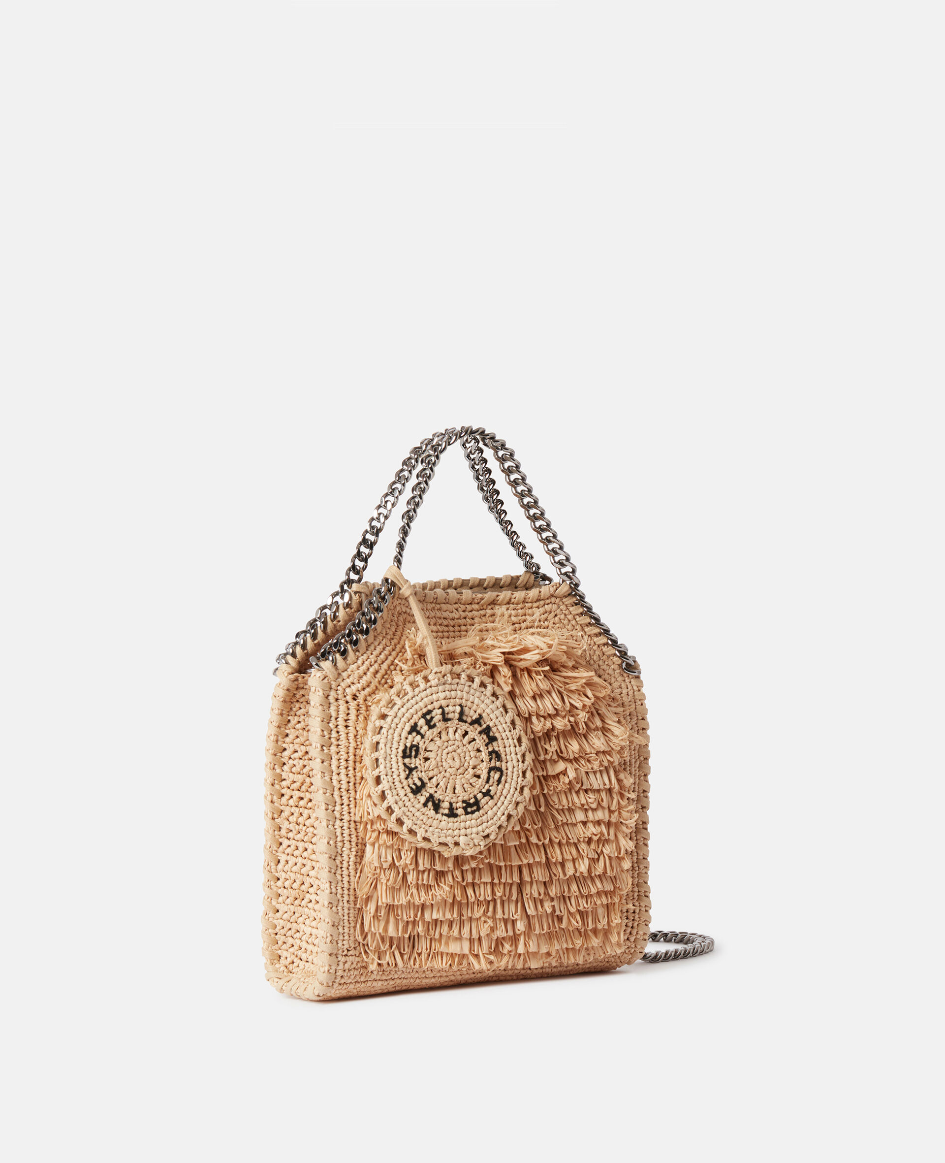 Falabella Raffia Tiny Tote Bag-Beige-large image number 2