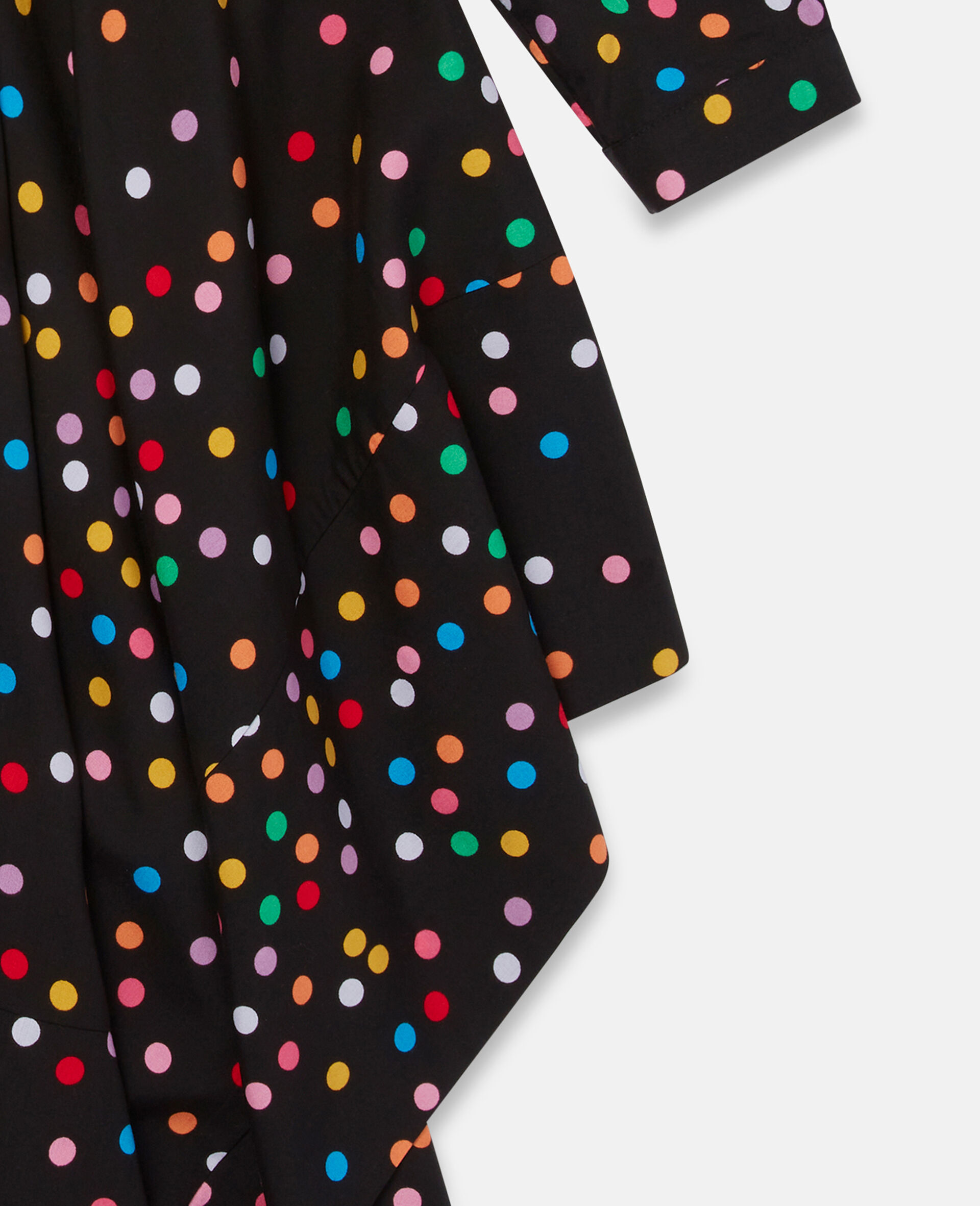 Rainbow Confetti Print Dress-Black-large image number 3