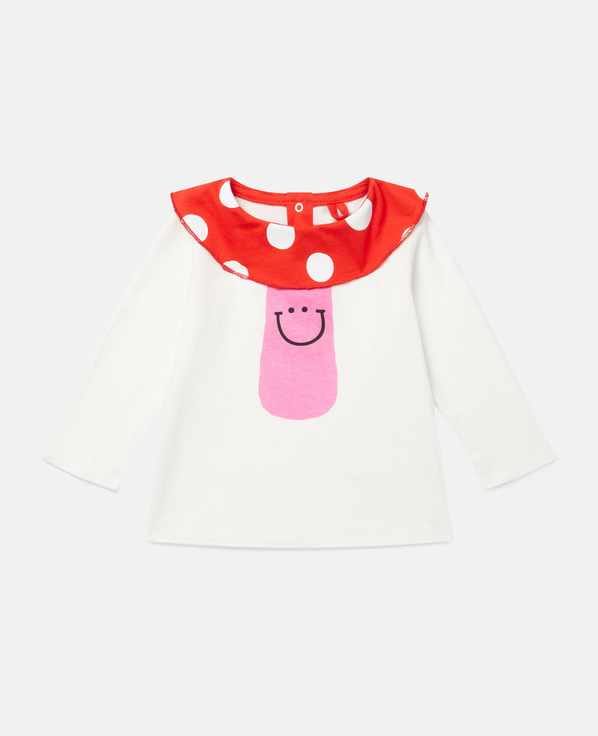 マッシュルームカラー コットンTシャツ-ホワイト-large image number 0
