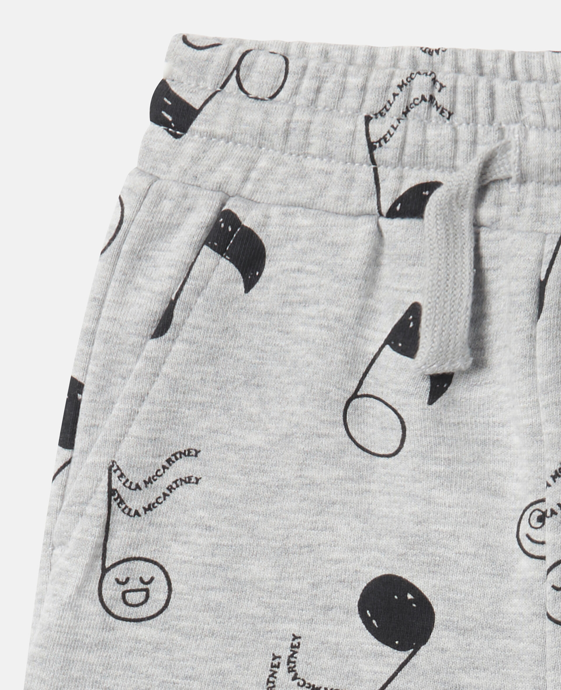 Music Print Tracksuit Set-Grey-medium