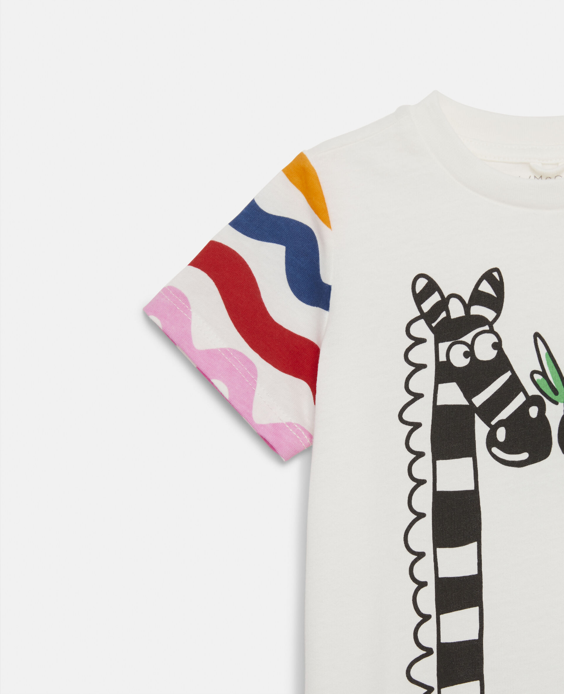 Zebra Print Cotton T-Shirt-Multicoloured-large image number 1