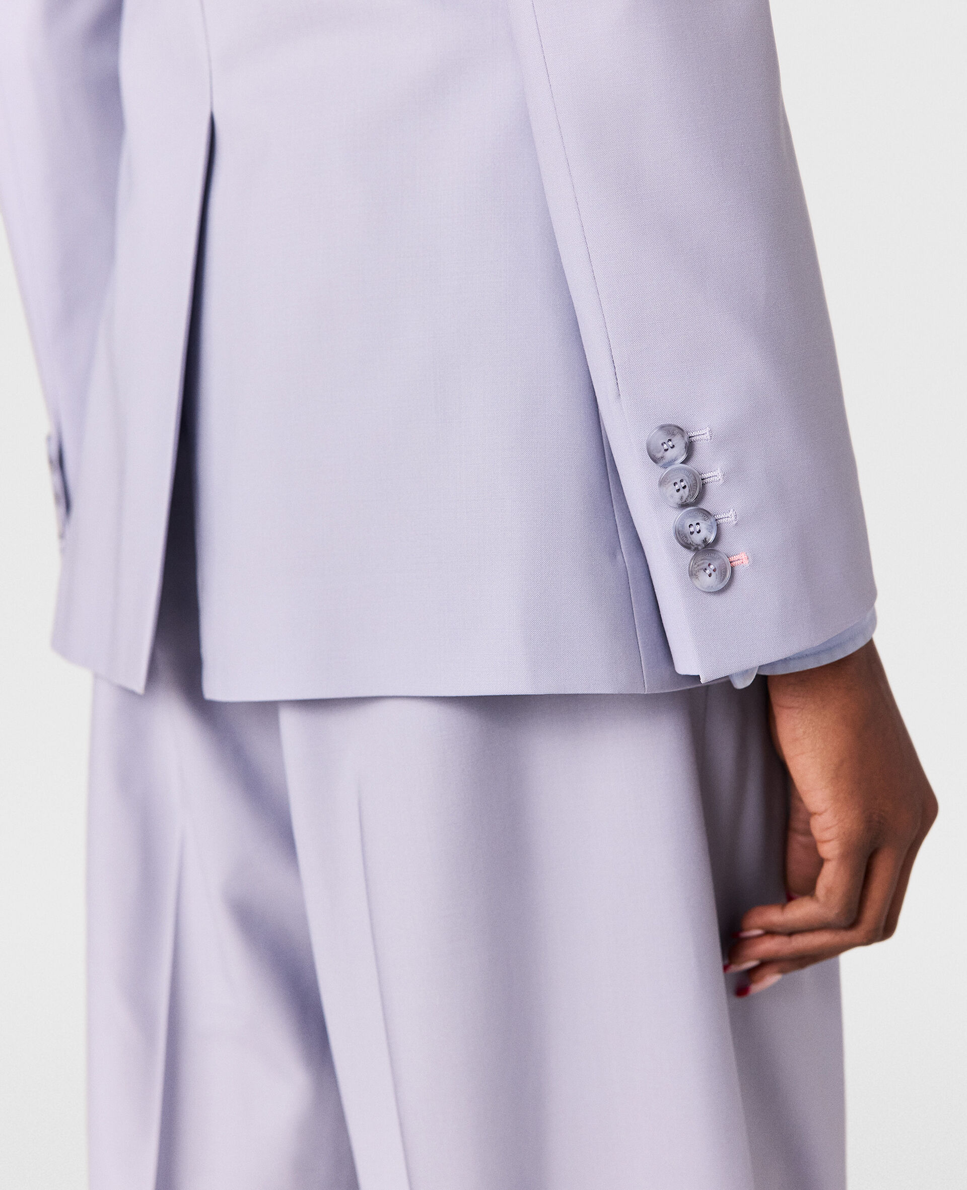 Pantalon droit a taille basse-Bleu-large image number 2