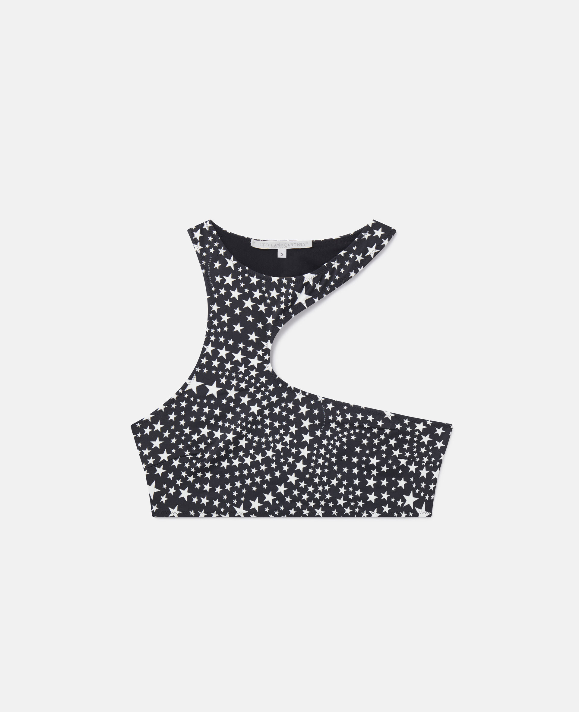 Star Print Cut-Out Halterneck Bikini Top-Multicolour-large image number 0