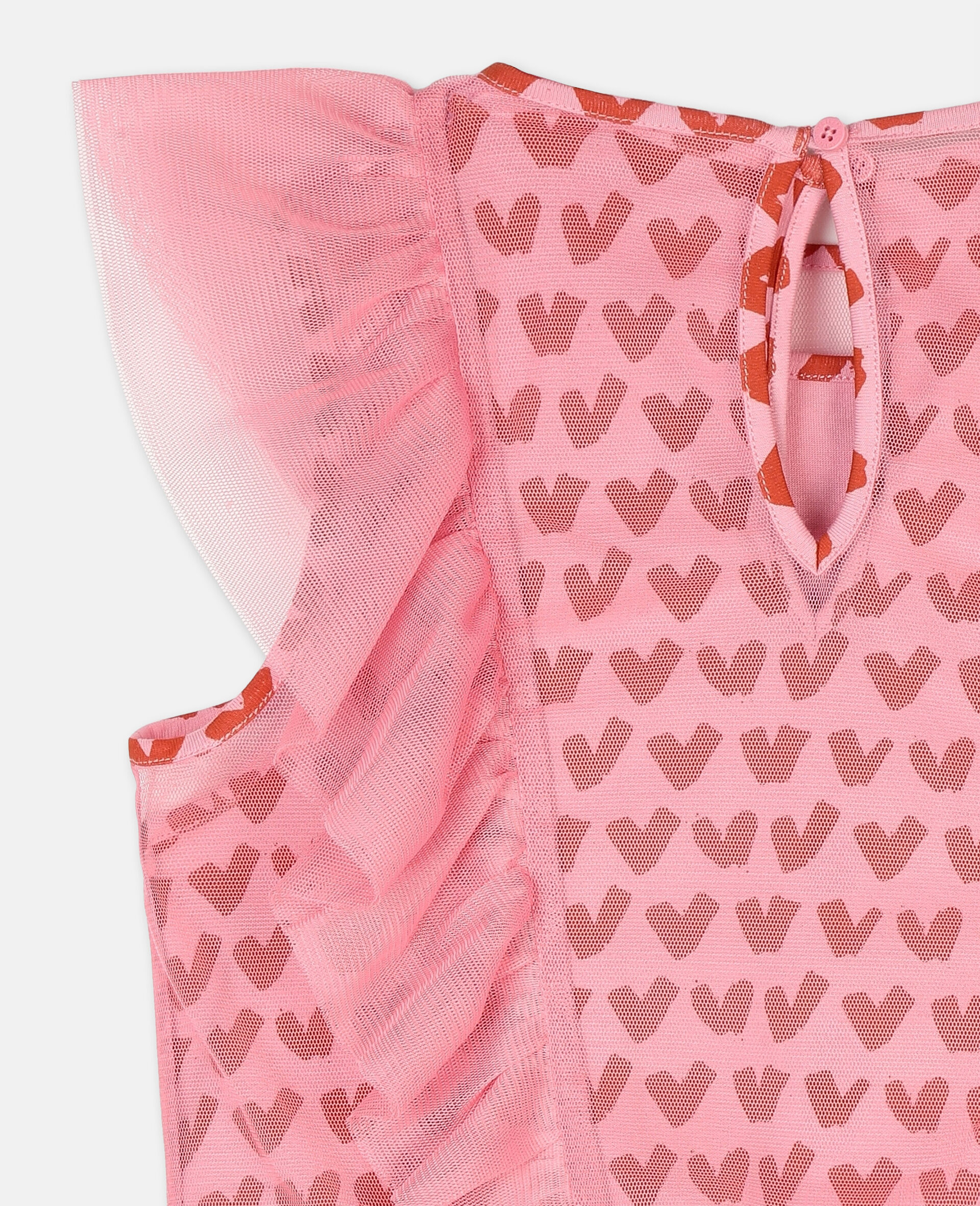 Hearts Tulle Dress-Pink-large image number 2