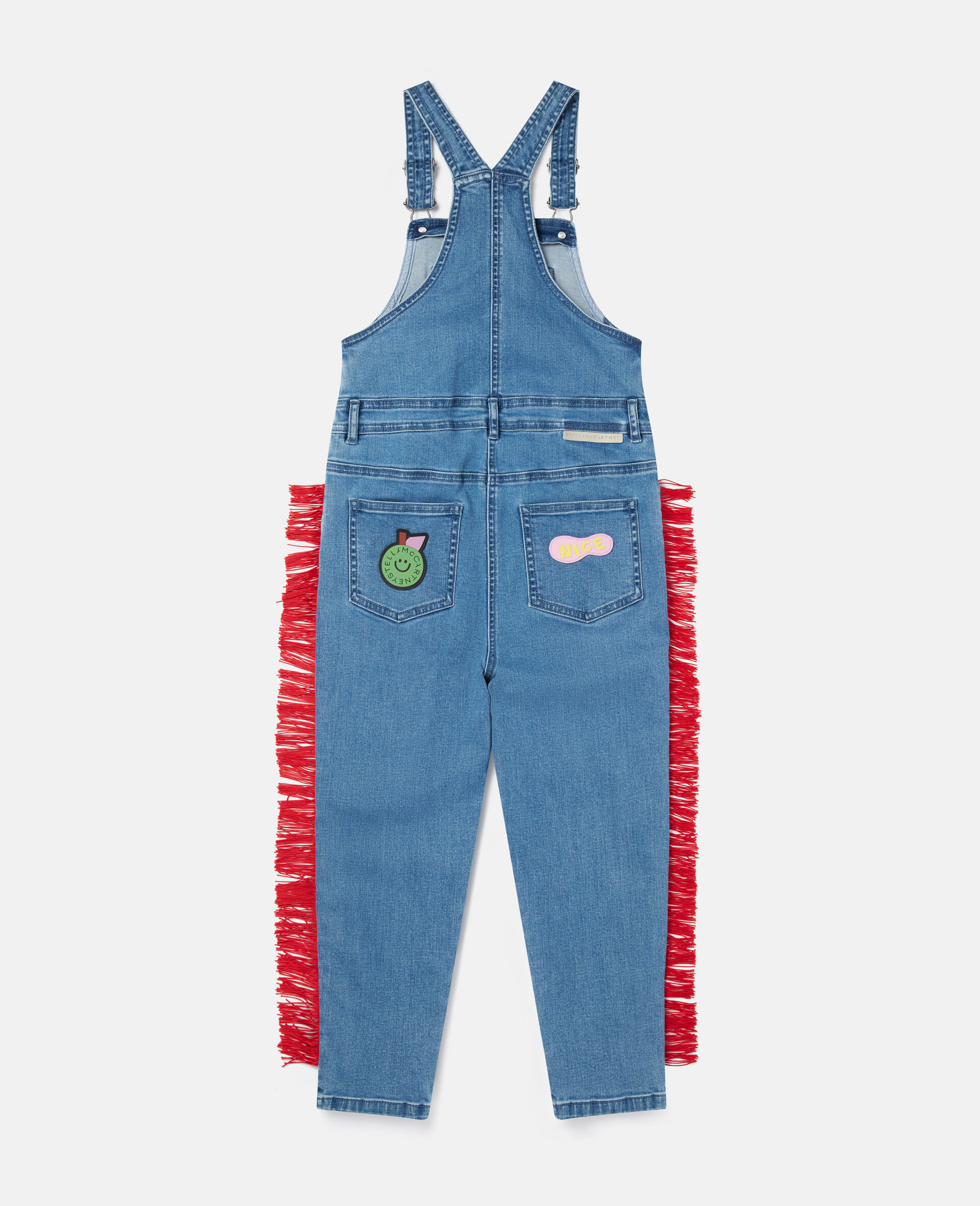 Denim Frill Dungarees-Blue-large image number 3
