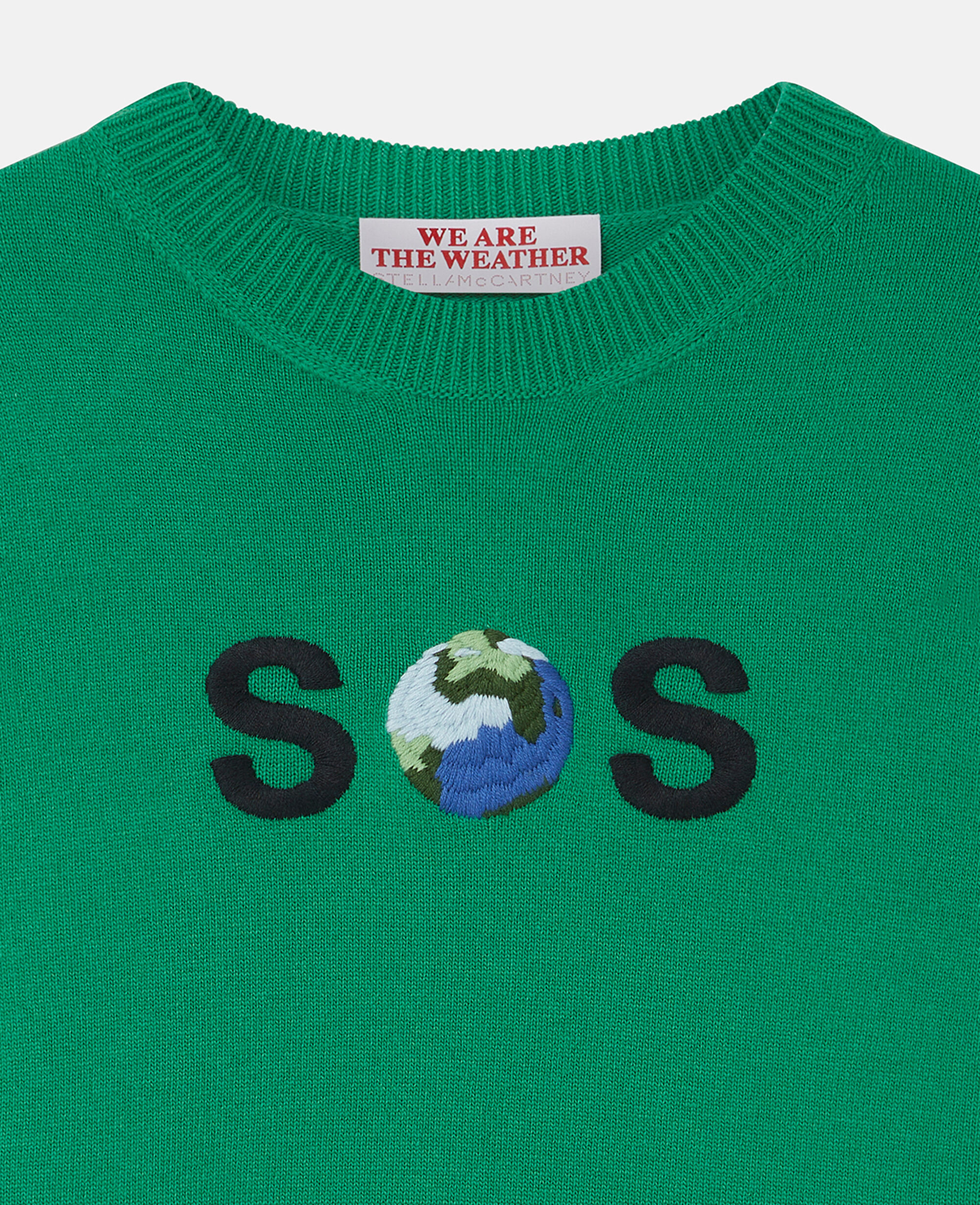 Women Amazon green SOS Embroidered Knit Jumper Stella McCartney TR