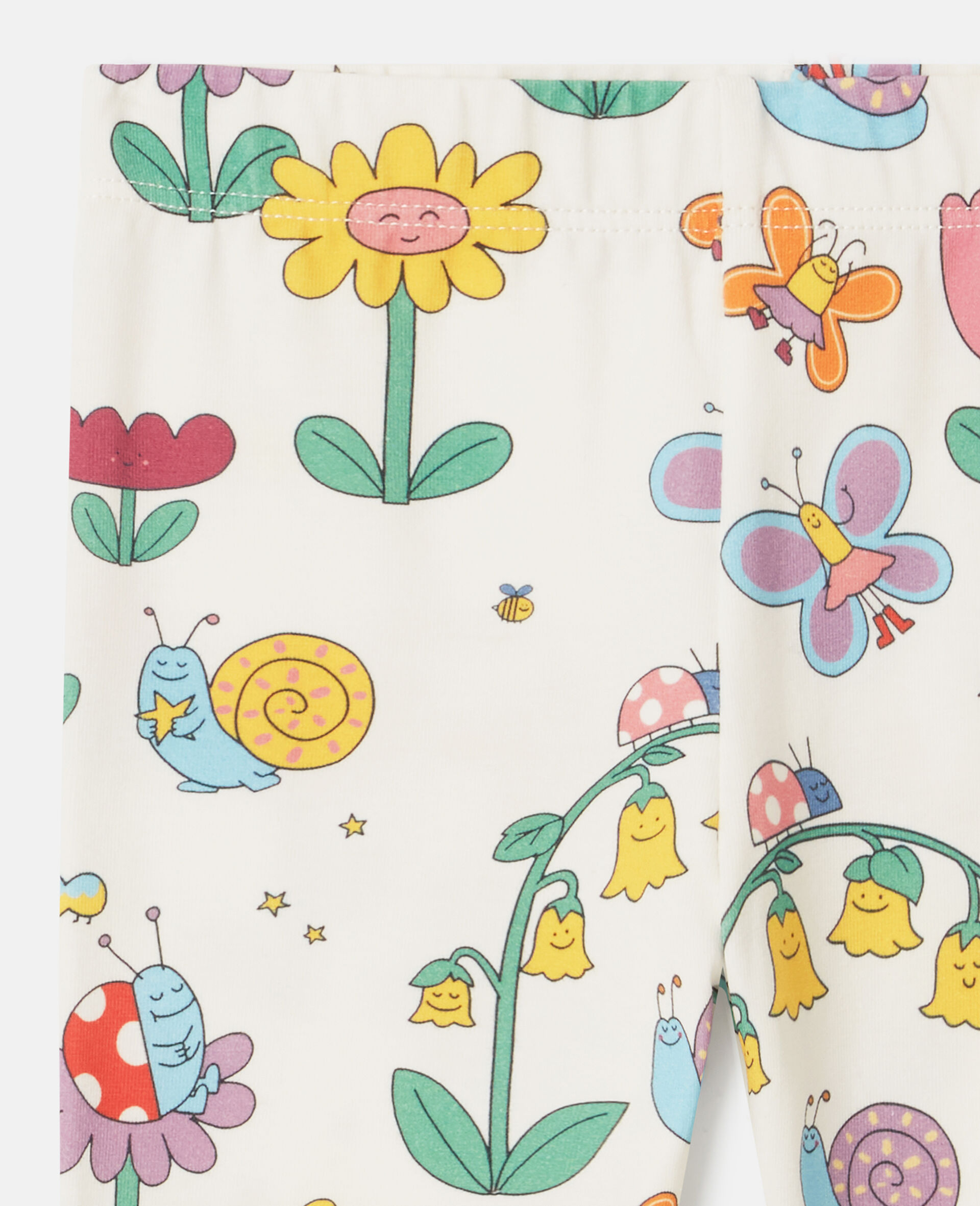 Floral Print Leggings-Multicolour-medium