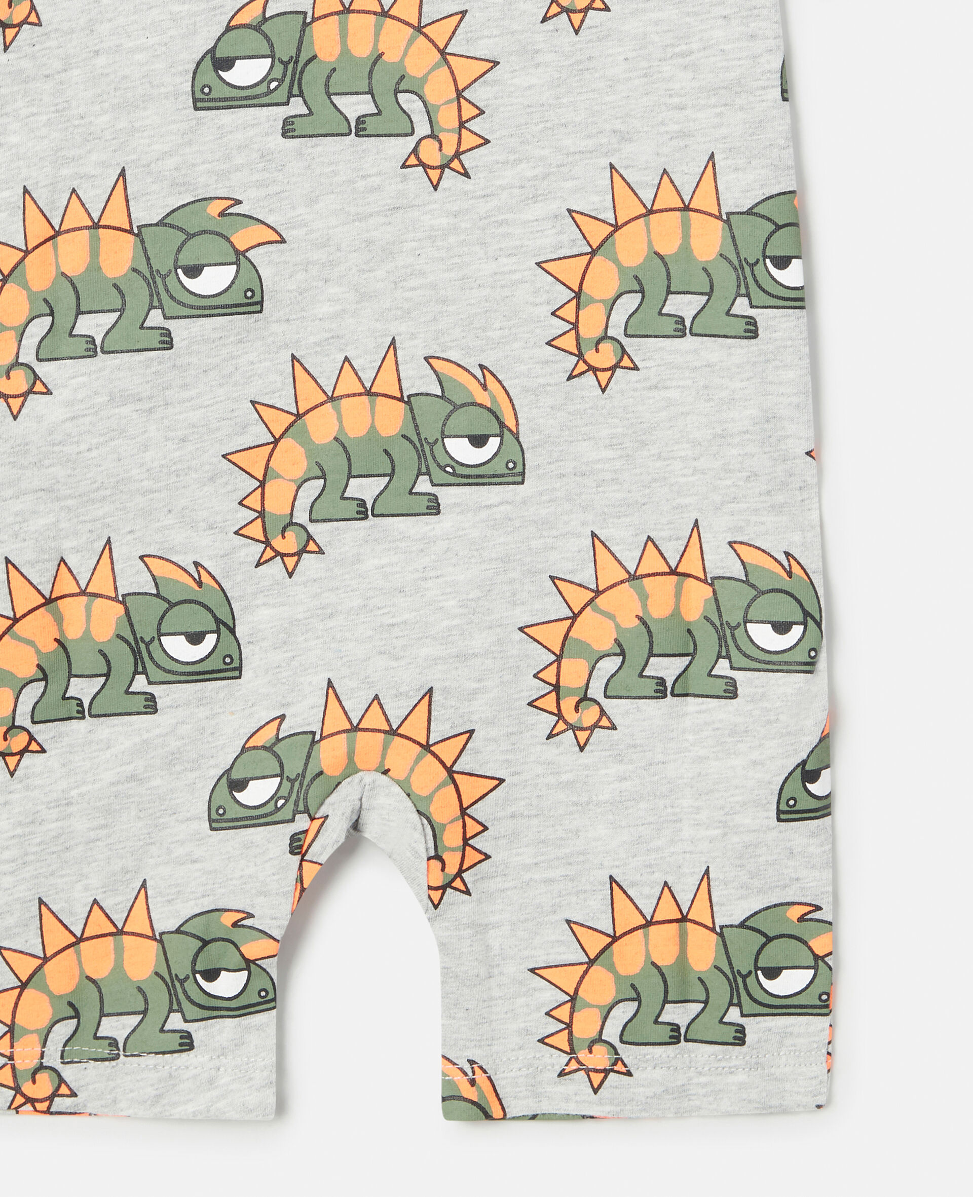 Gecko Print Romper-Grey-large image number 3