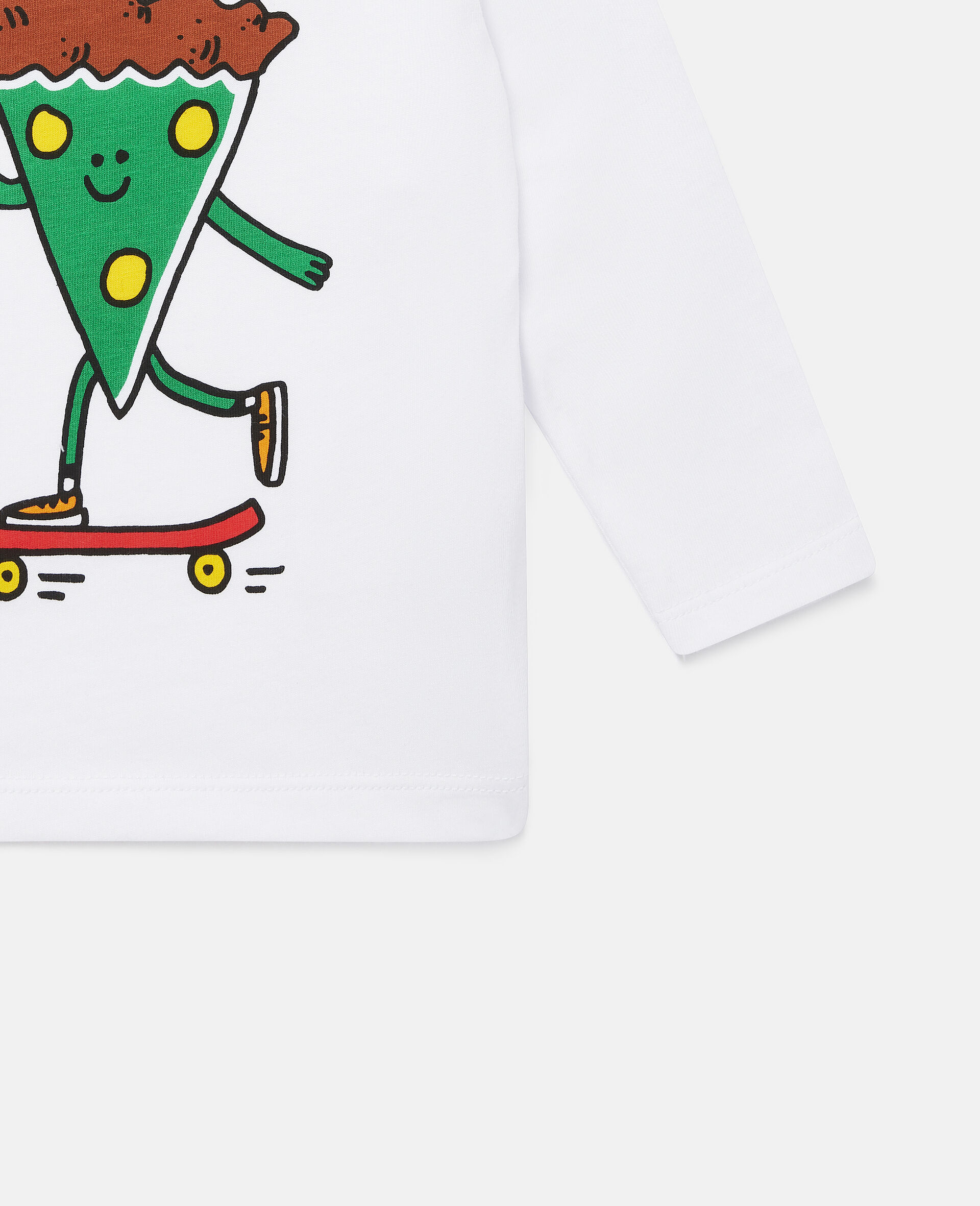 Pizza Skater Jersey T-shirt-White-large image number 2