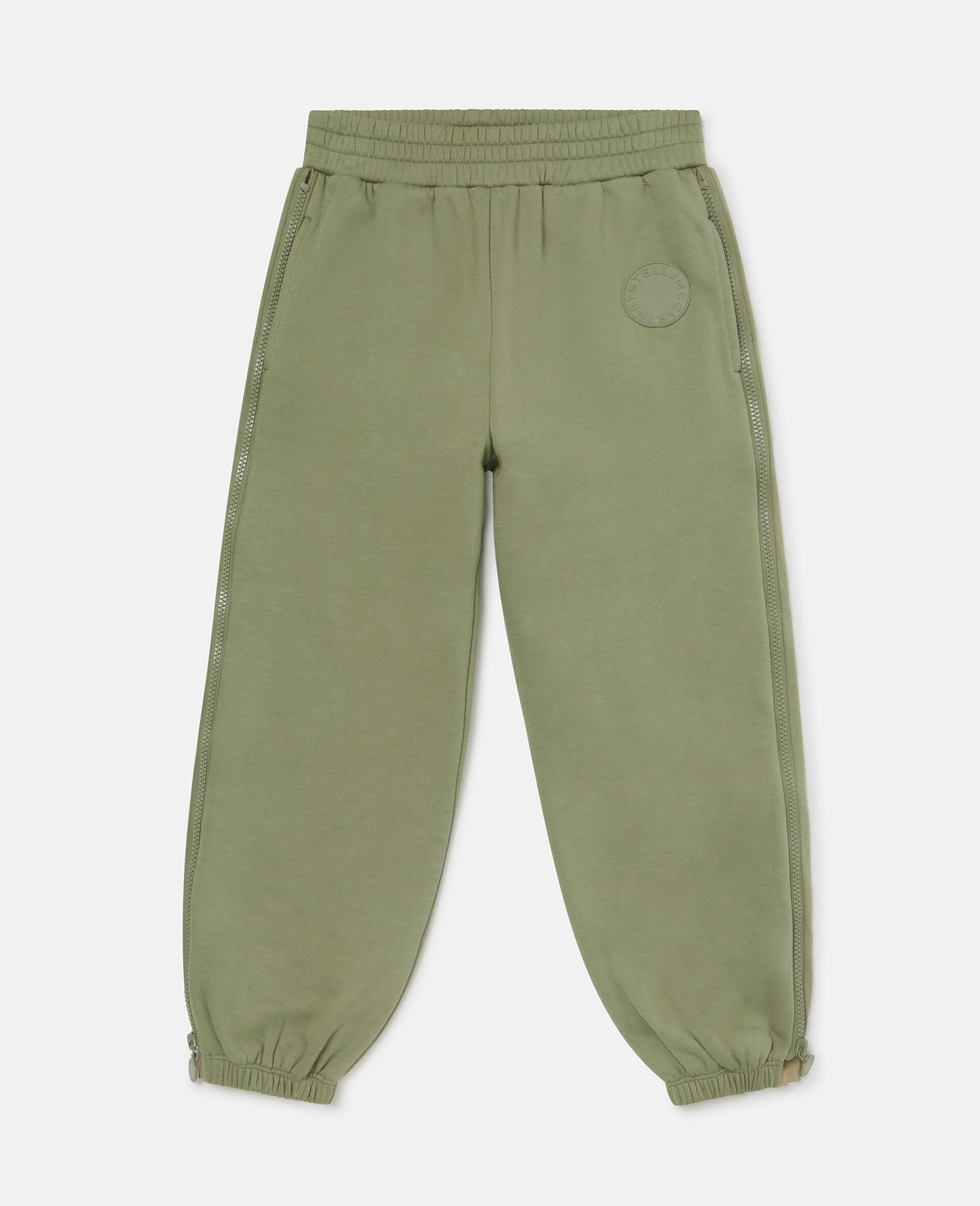Logo Medallion Drawstring Sweatpants-Green-medium