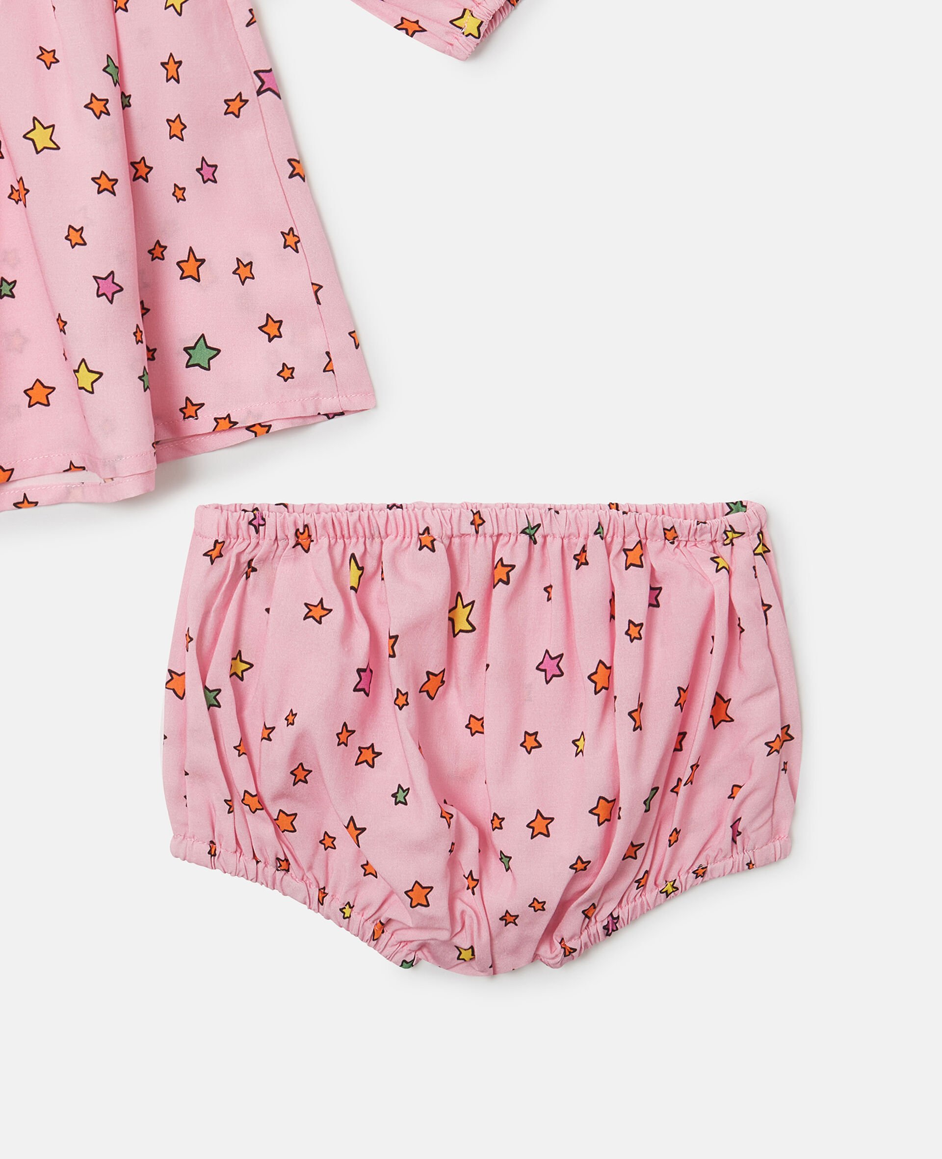 Star Print Long-Sleeve Dress-Pink-large image number 3