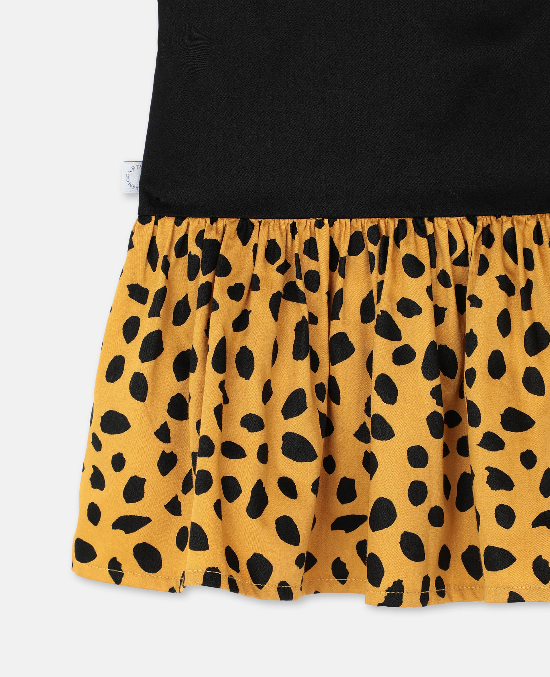 Cheetah Cotton Dress-Black-large image number 2