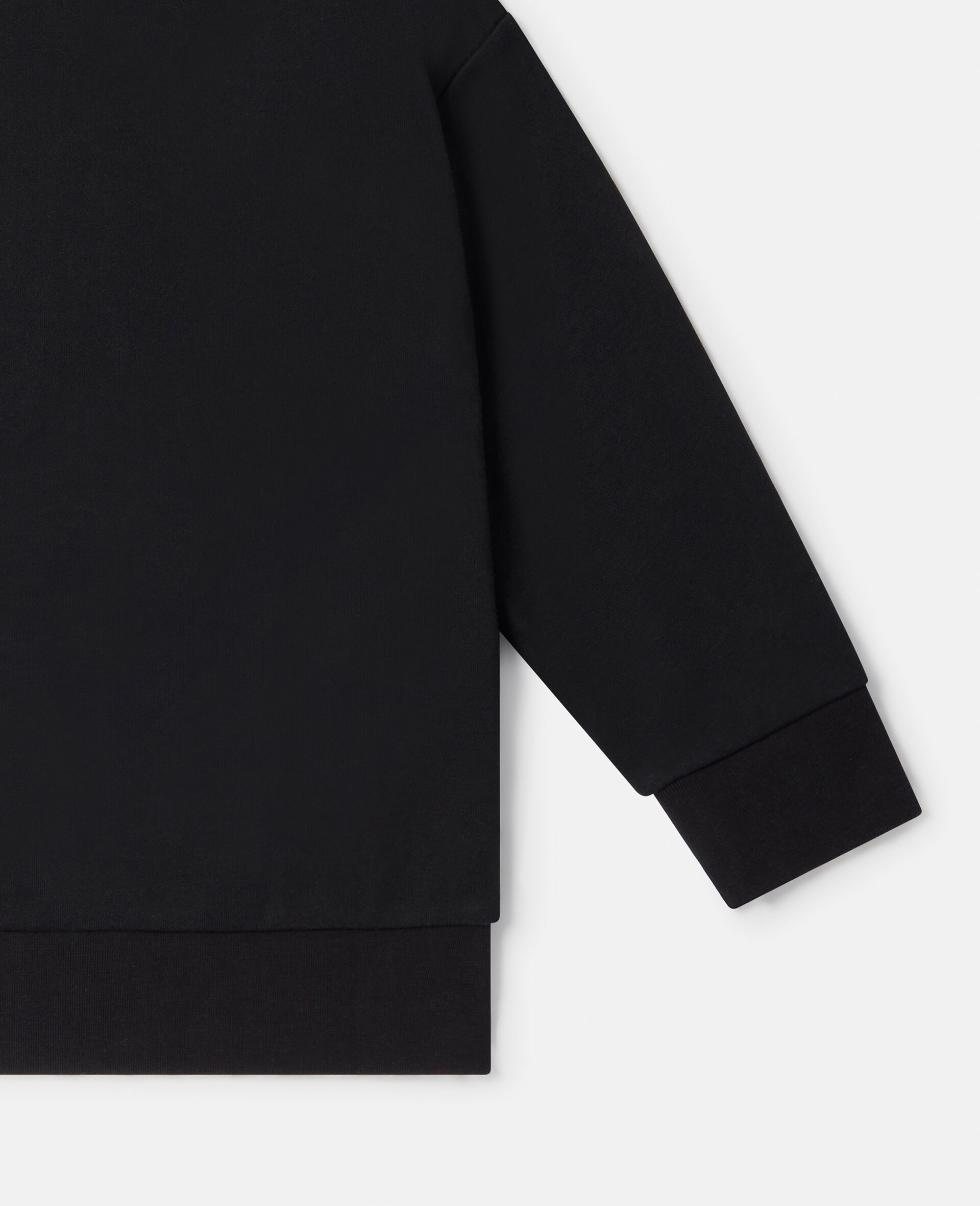 Dancing Hands Print Oversized Sweatshirt-Black-large image number 3