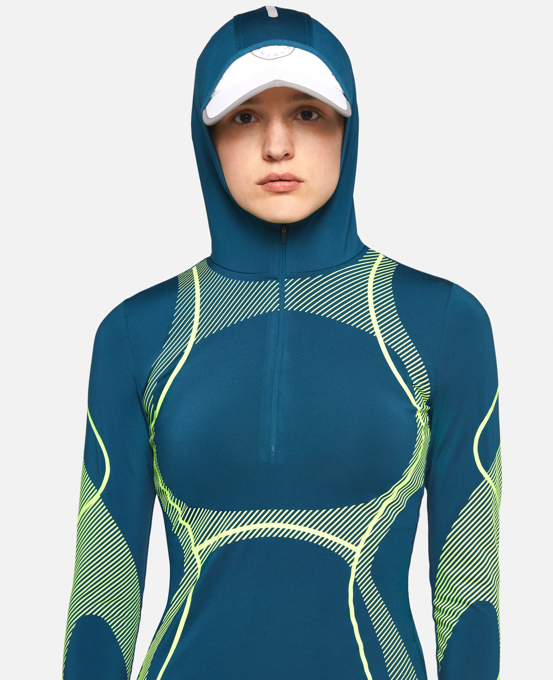 TruePace Hooded Running Long Sleeve Midlayer Top-Blue-large image number 4