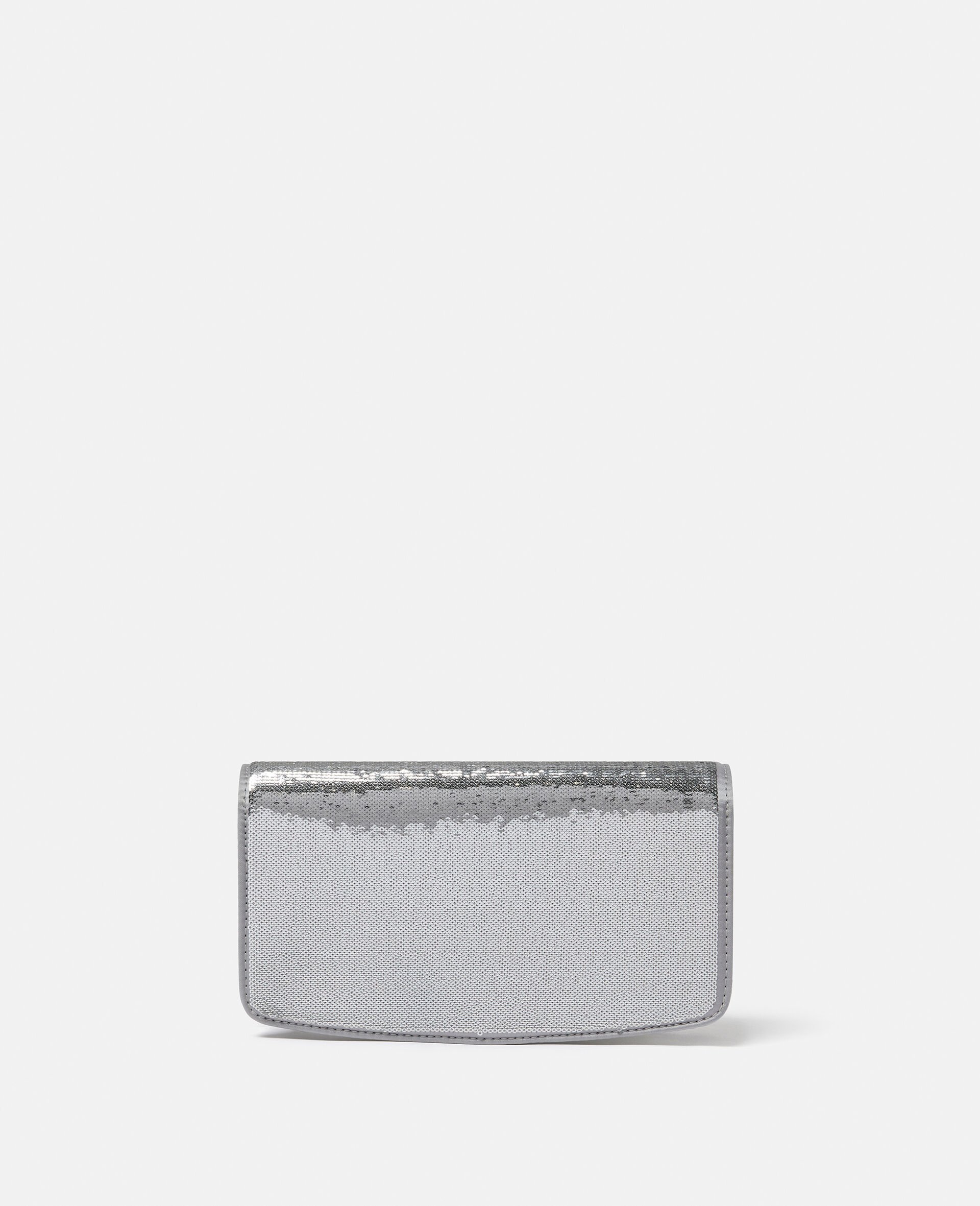 S-Wave Sequinned Wallet on Strap-Silver-large S-Wave Sequinned Wallet on Strap-Silver-large image number 4
