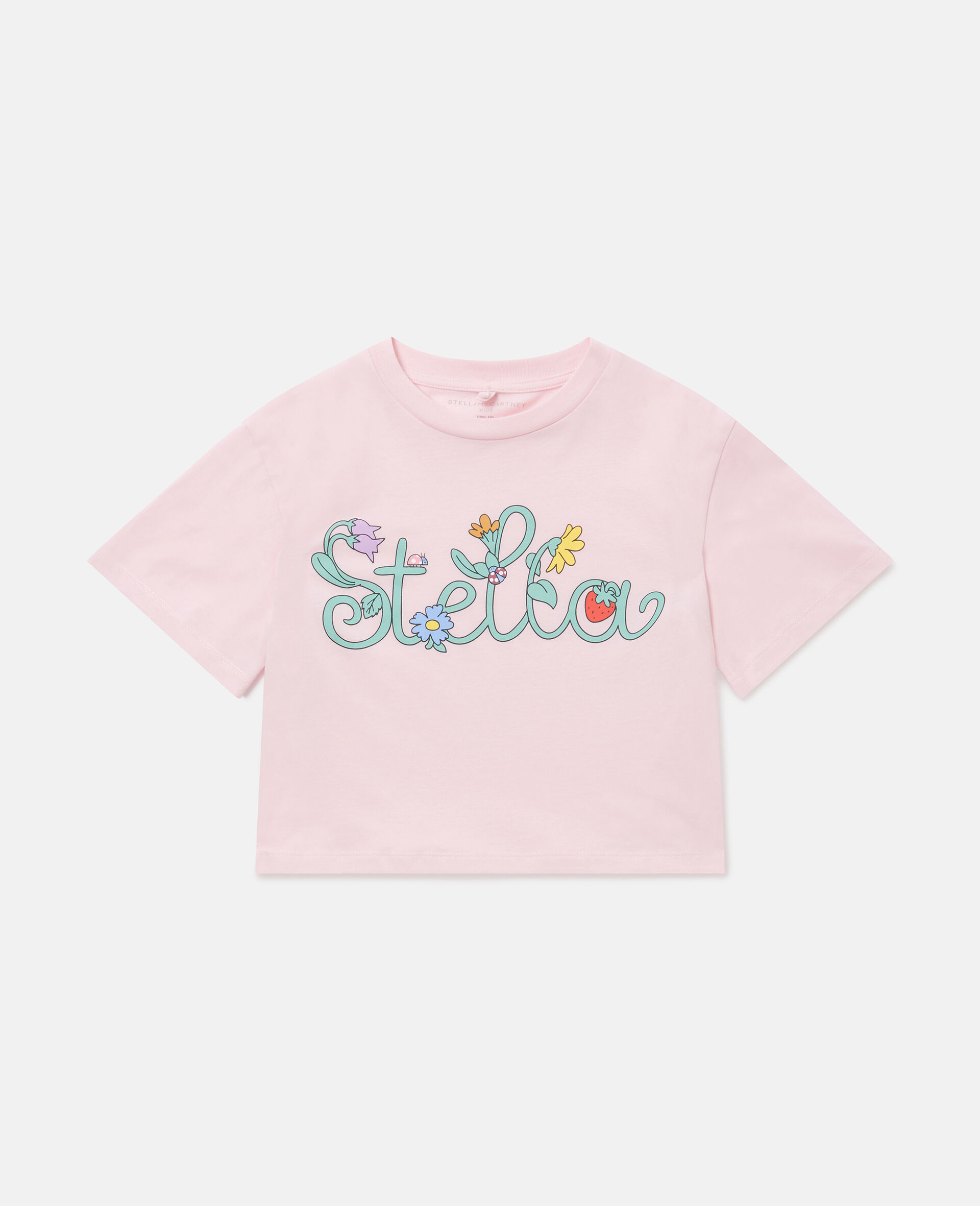 Stella Vine Cropped Graphic T-Shirt-Pink-medium