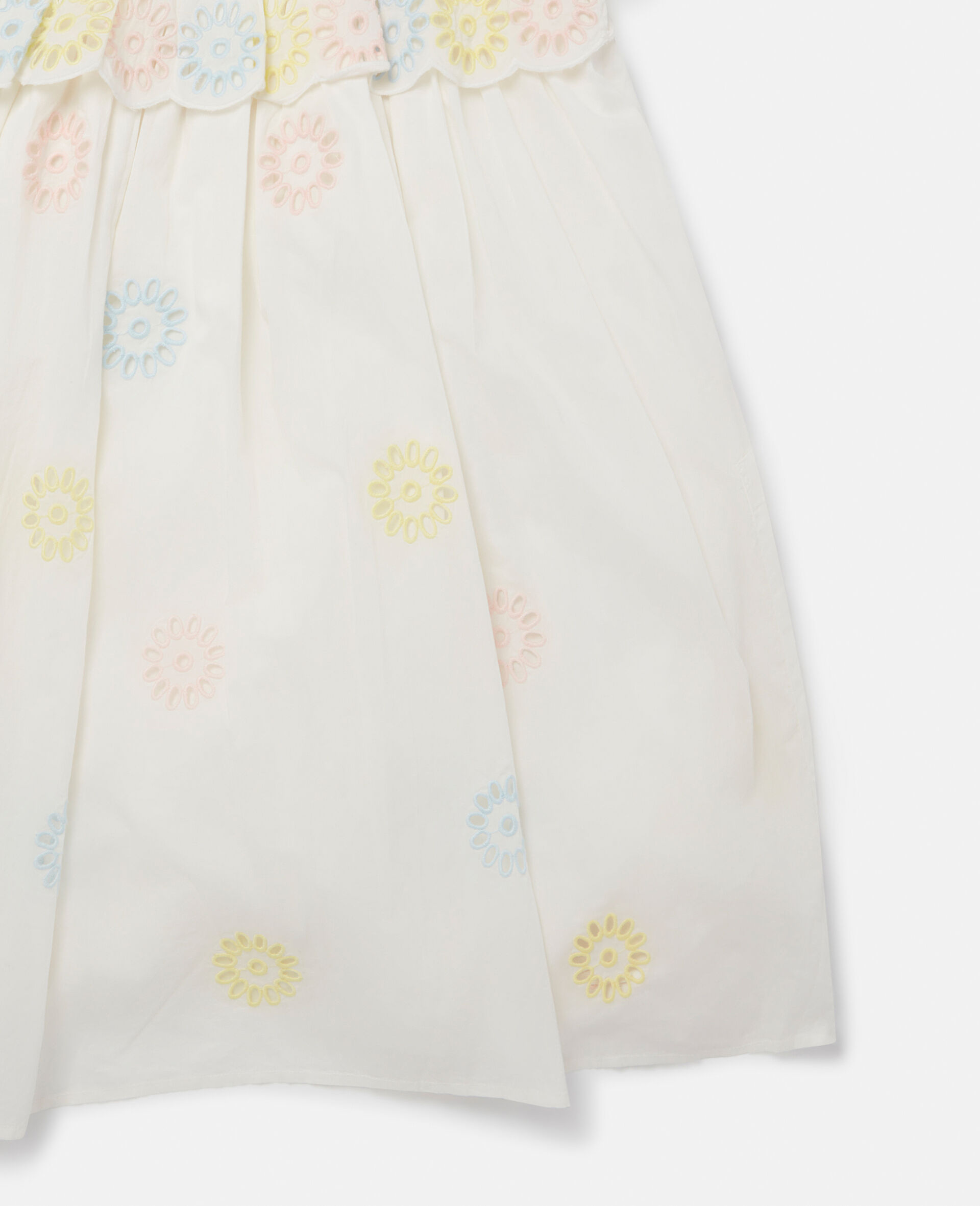 Flower Crochet Ruffle Trim Dress-Pink-large image number 3