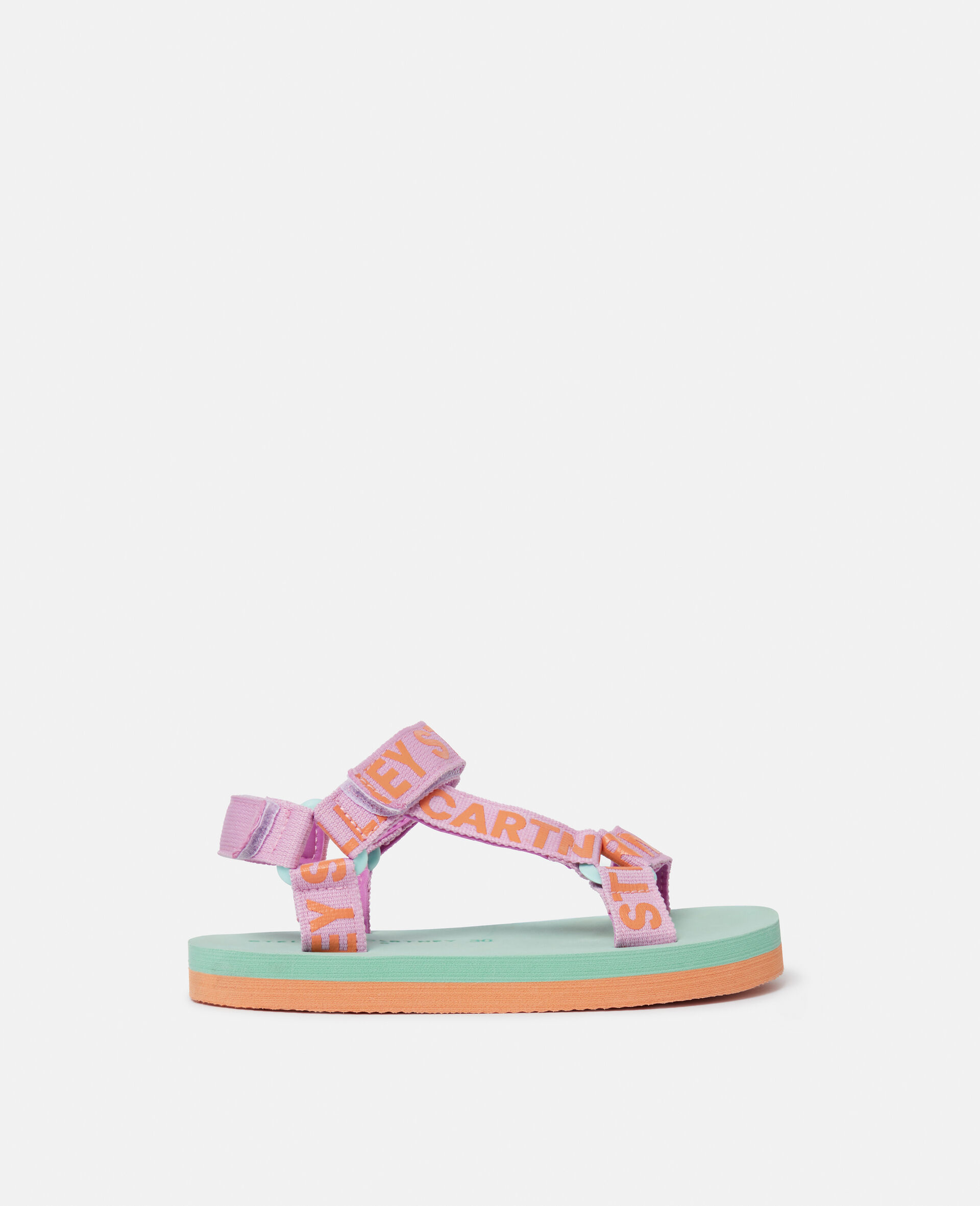 Stella Logo Tape Sandals-Pink-large image number 0
