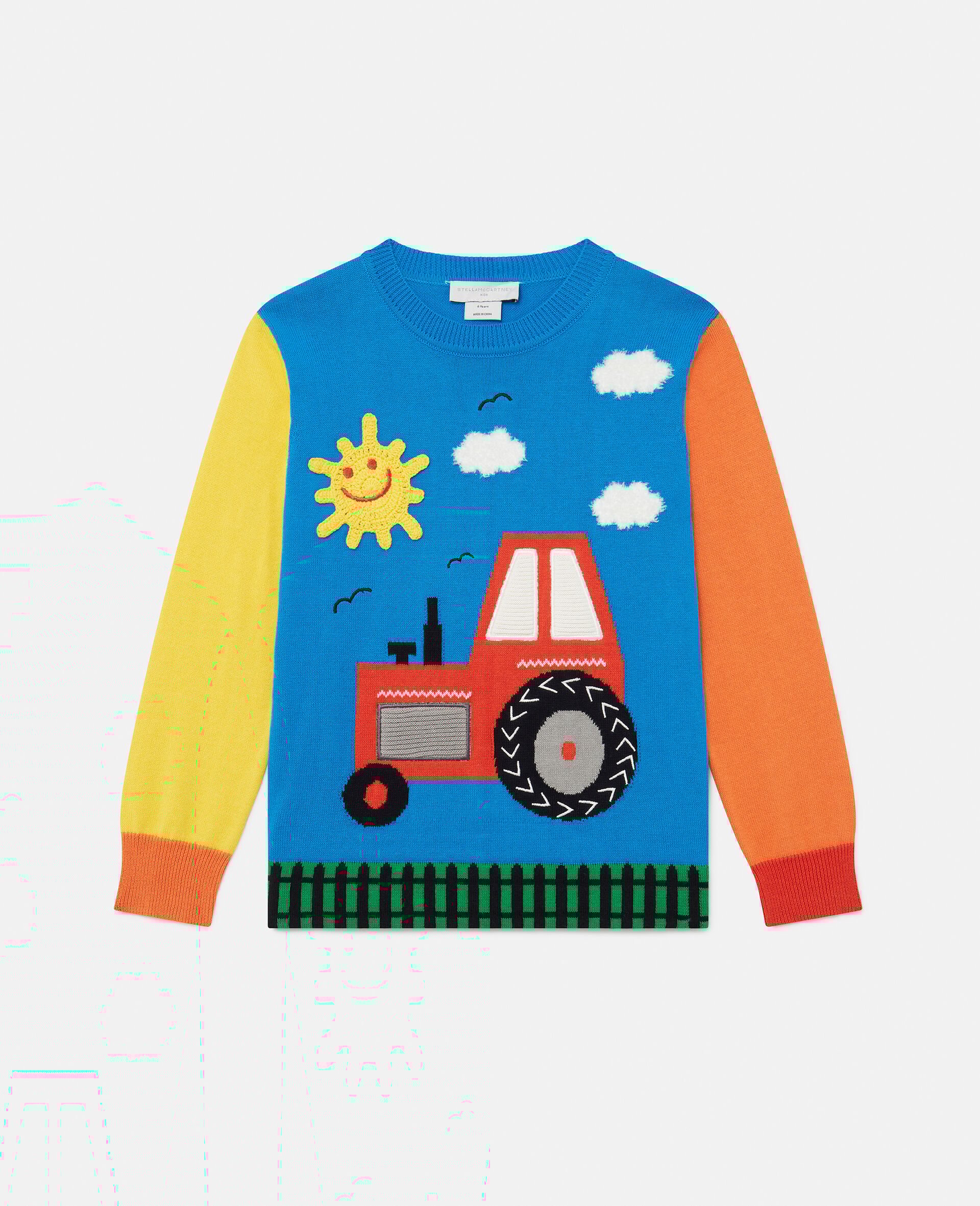 Farmyard Appliqué Knitted Jumper-Multicolour-large image number 0