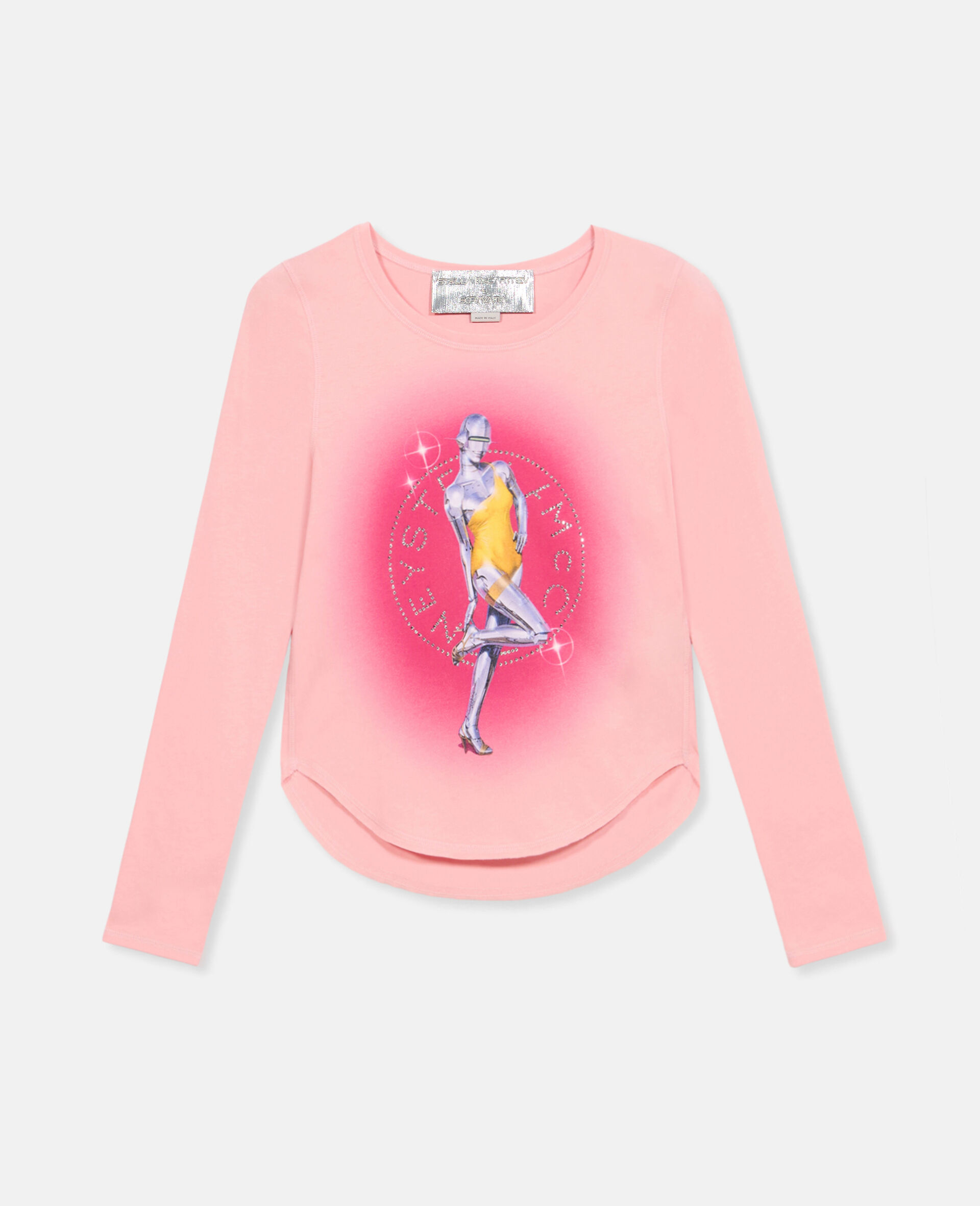 T-shirt oversize Sexy Robot en coton bio-Rose-large image number 0