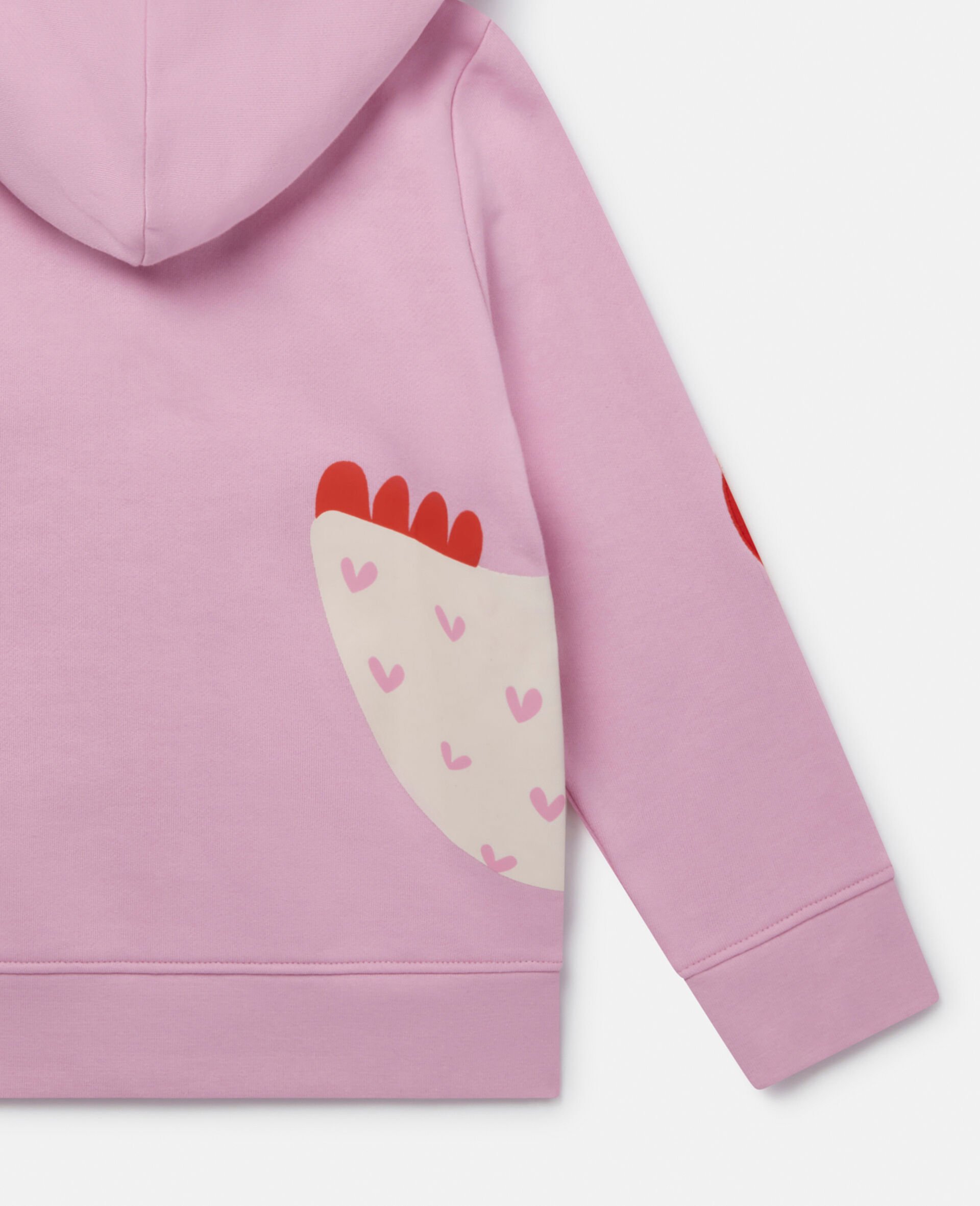 Chicken Graphic Zip Sweatshirt-Pink-large Chicken Graphic Zip Sweatshirt-Pink-large image number 3