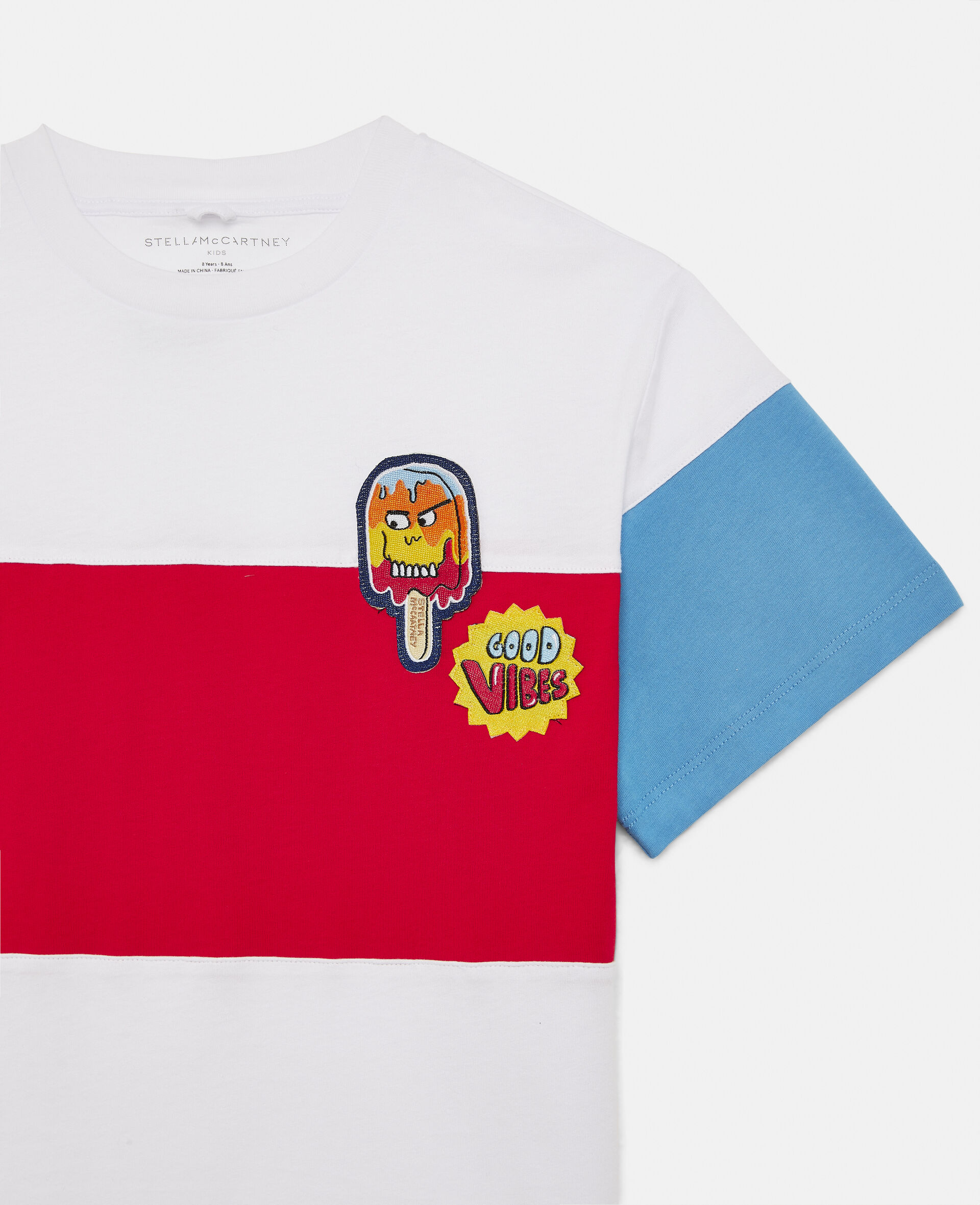 Color Block Oversized Cotton T-Shirt-Multicolour-large image number 1