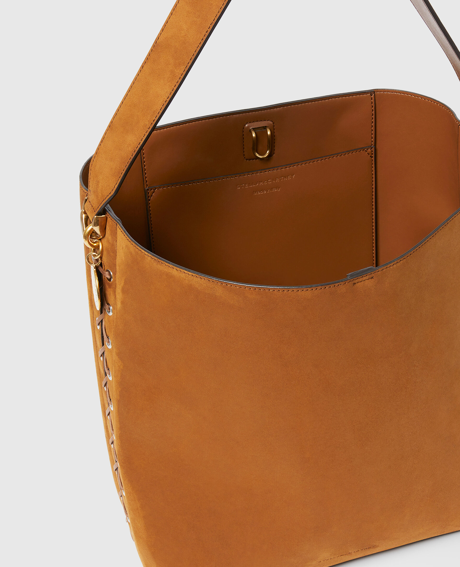 Frayme Whipstitch Tote Bag-Brown-large image number 4