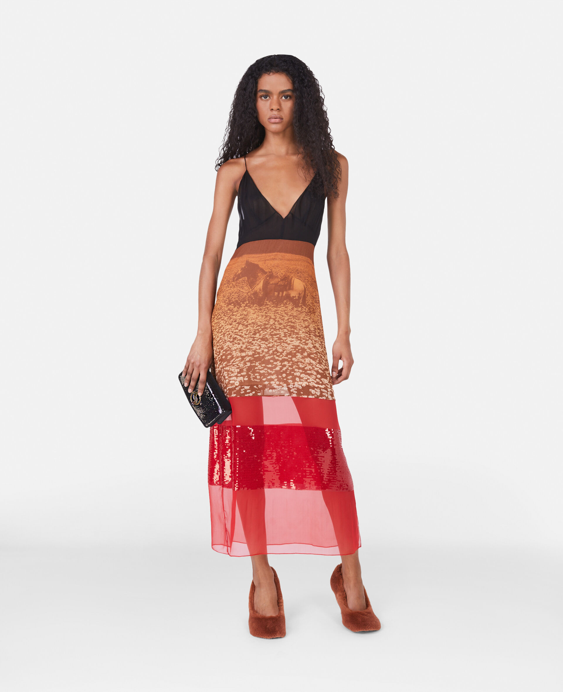 Slip Dress „Lucky Spot in Daisy Field“ aus Seide-Bunt-large image number 1