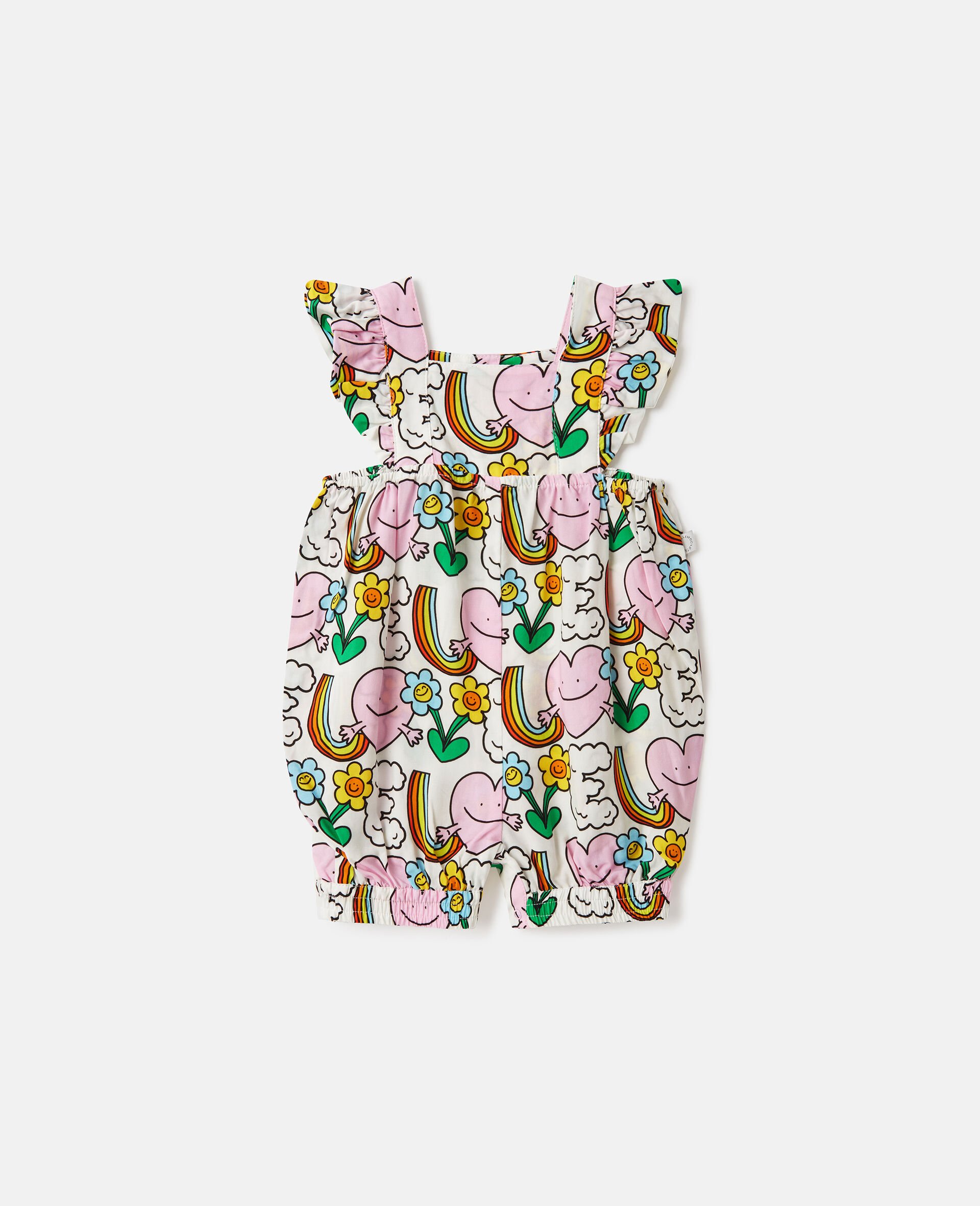 Earth Friends Print Frilled Strap Romper-White-large Earth Friends Print Frilled Strap Romper-White-large image number 2