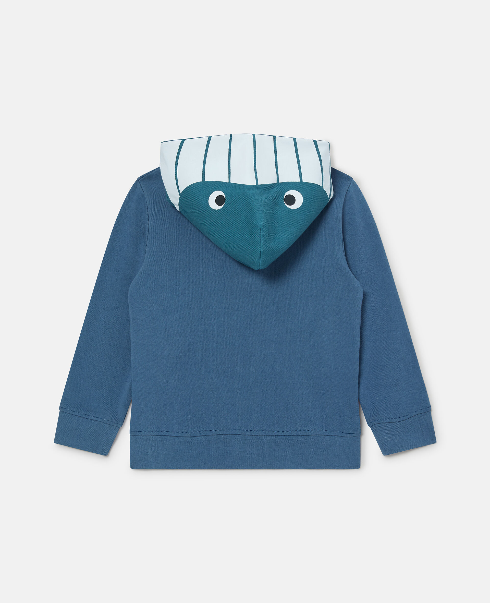 Whale Motif Hoodie-Blue-large image number 2