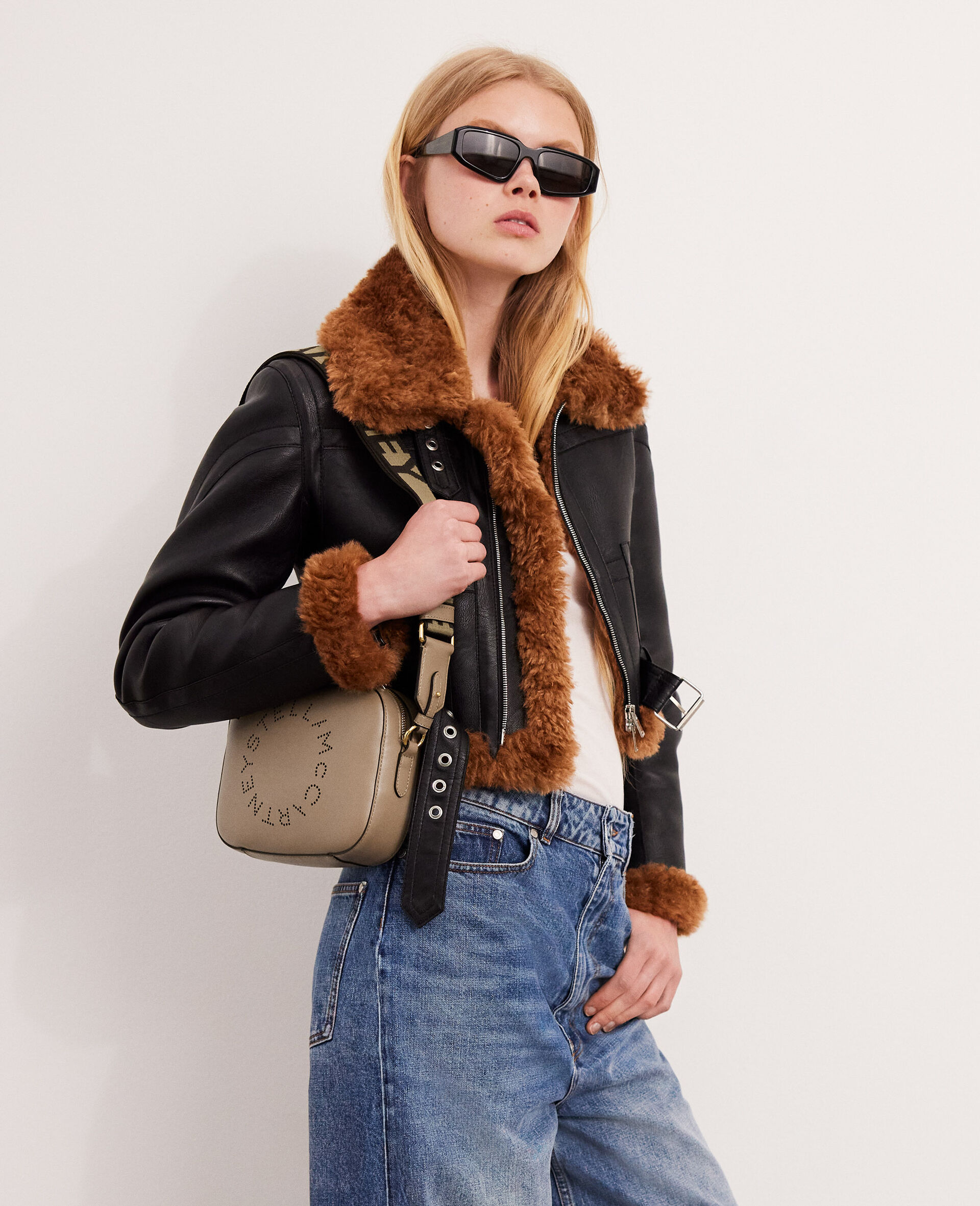 Logo Crossbody Camera Bag-Brown-medium