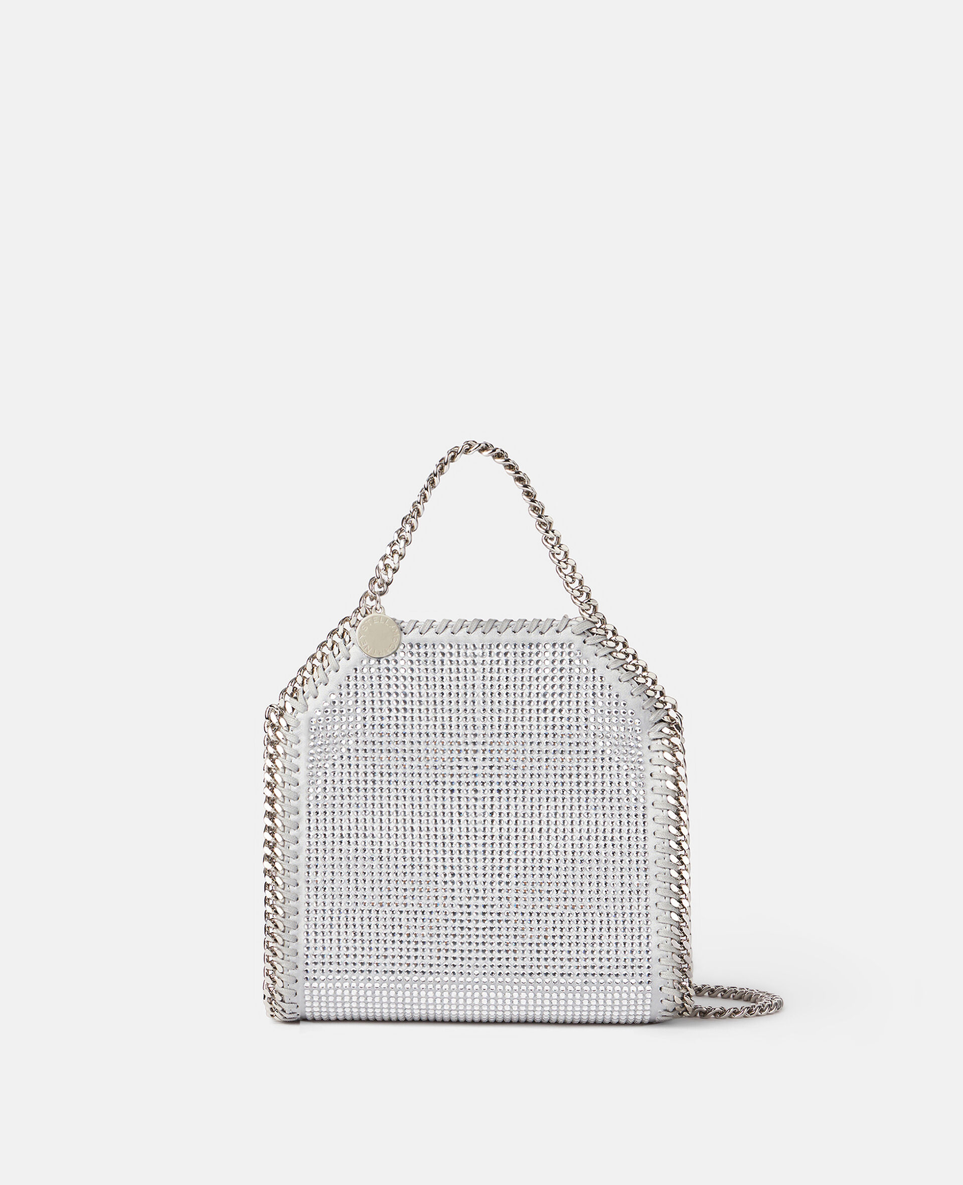 Falabella Crystal Mesh Mini Tote Bag-Silver-large image number 0