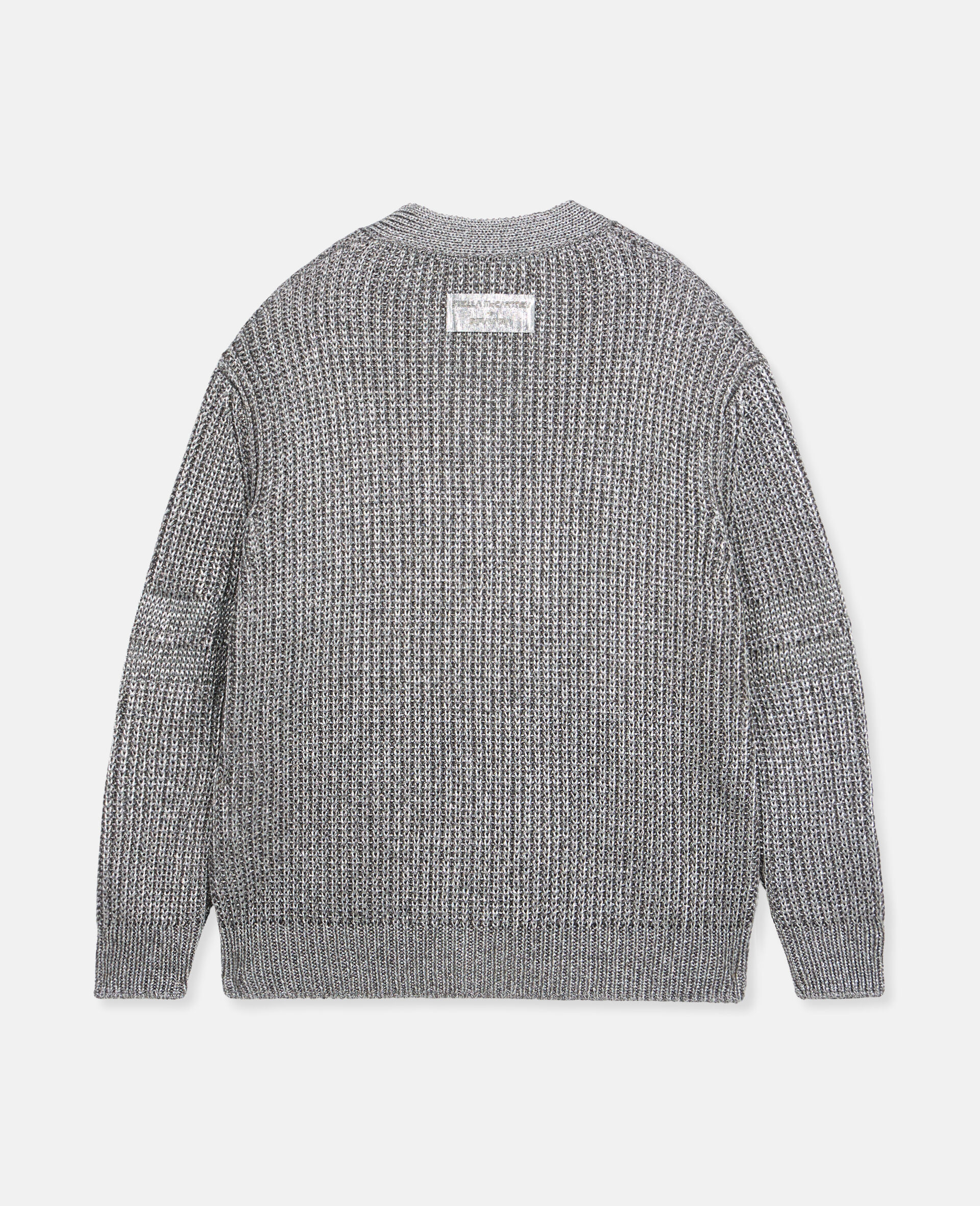 Strawberry Appliqué Organic Cotton Cardigan-Grey-large image number 1