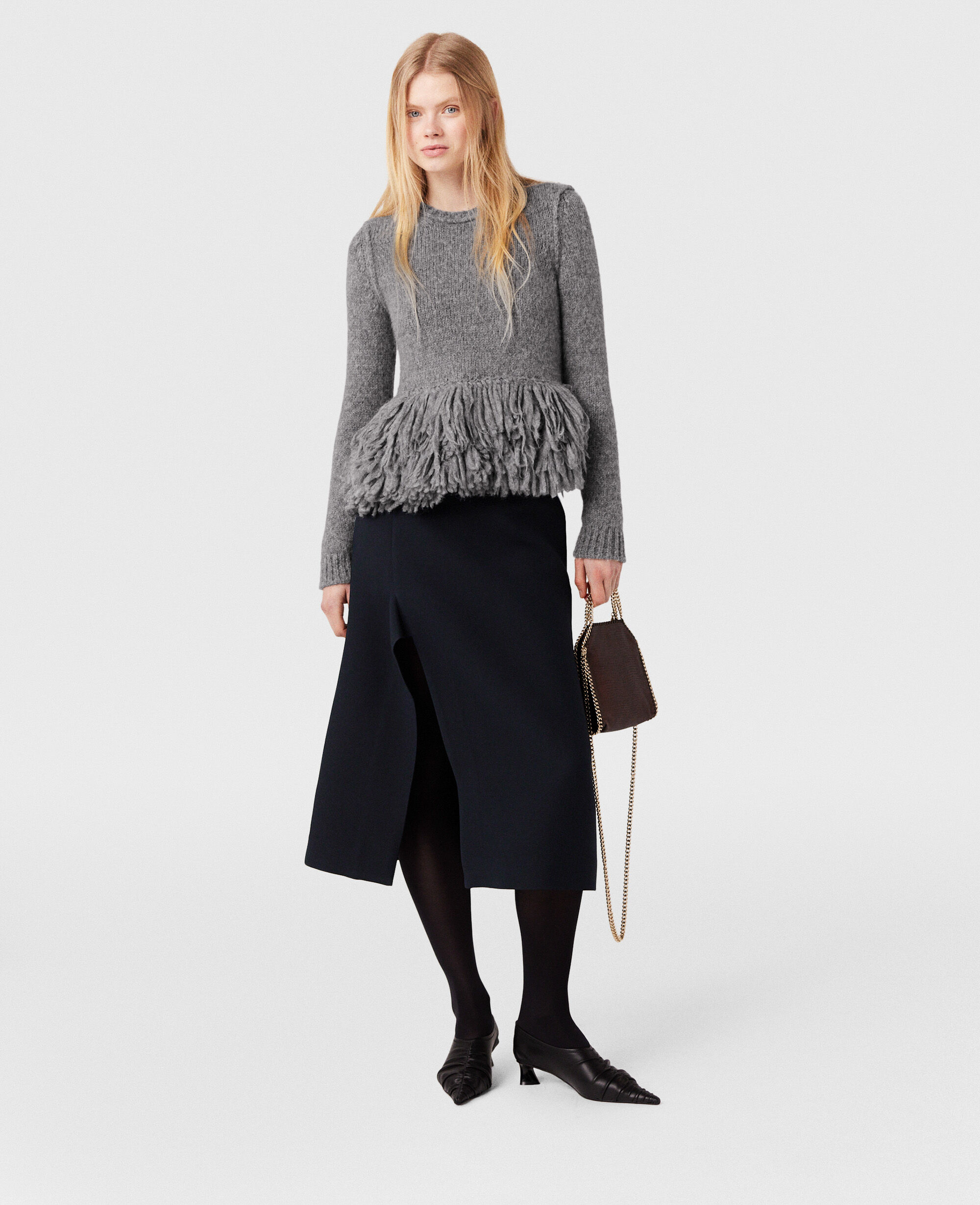 Kick flare black skirt deals