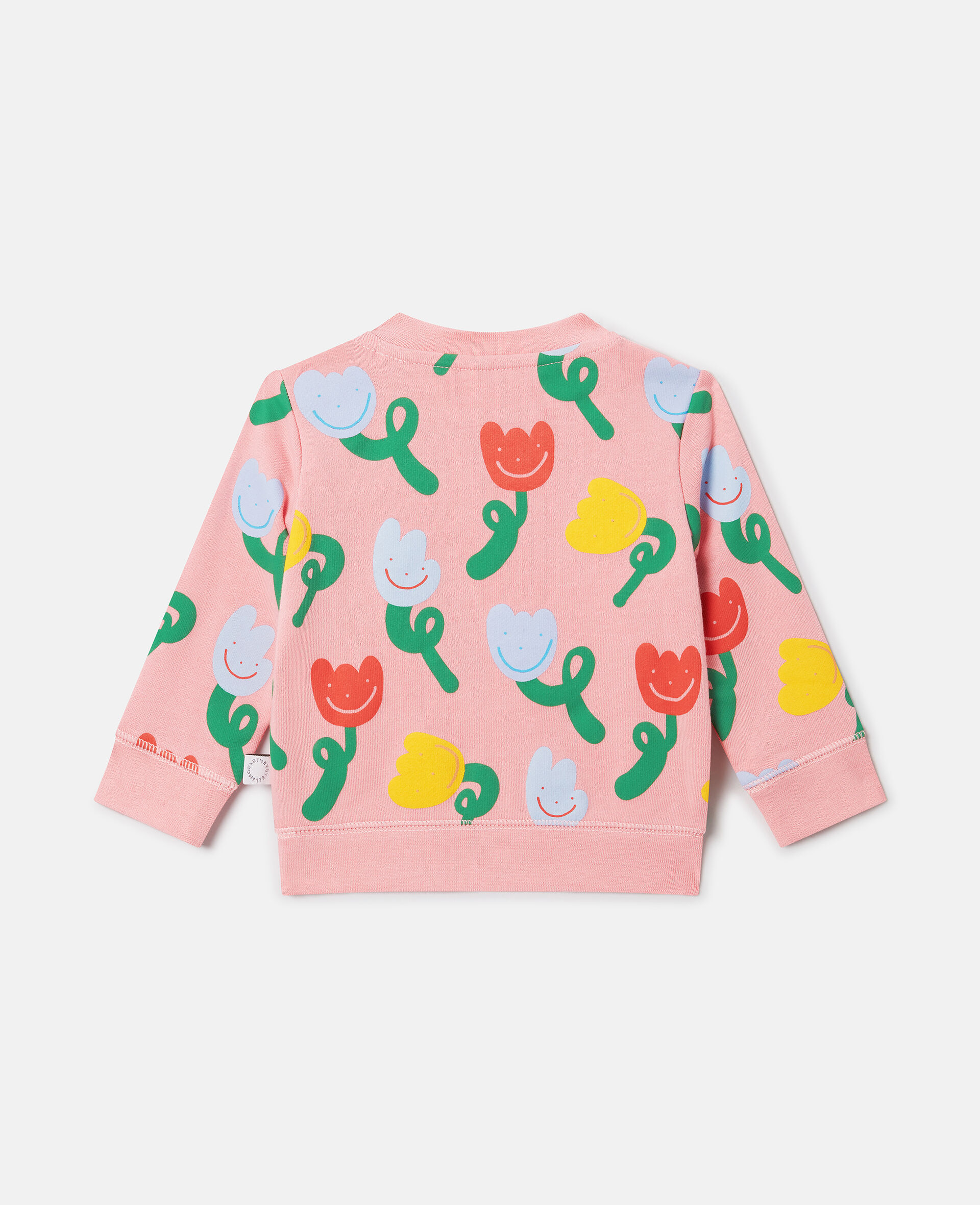 Sweat shirt avec motif floral-Rose-large image number 2