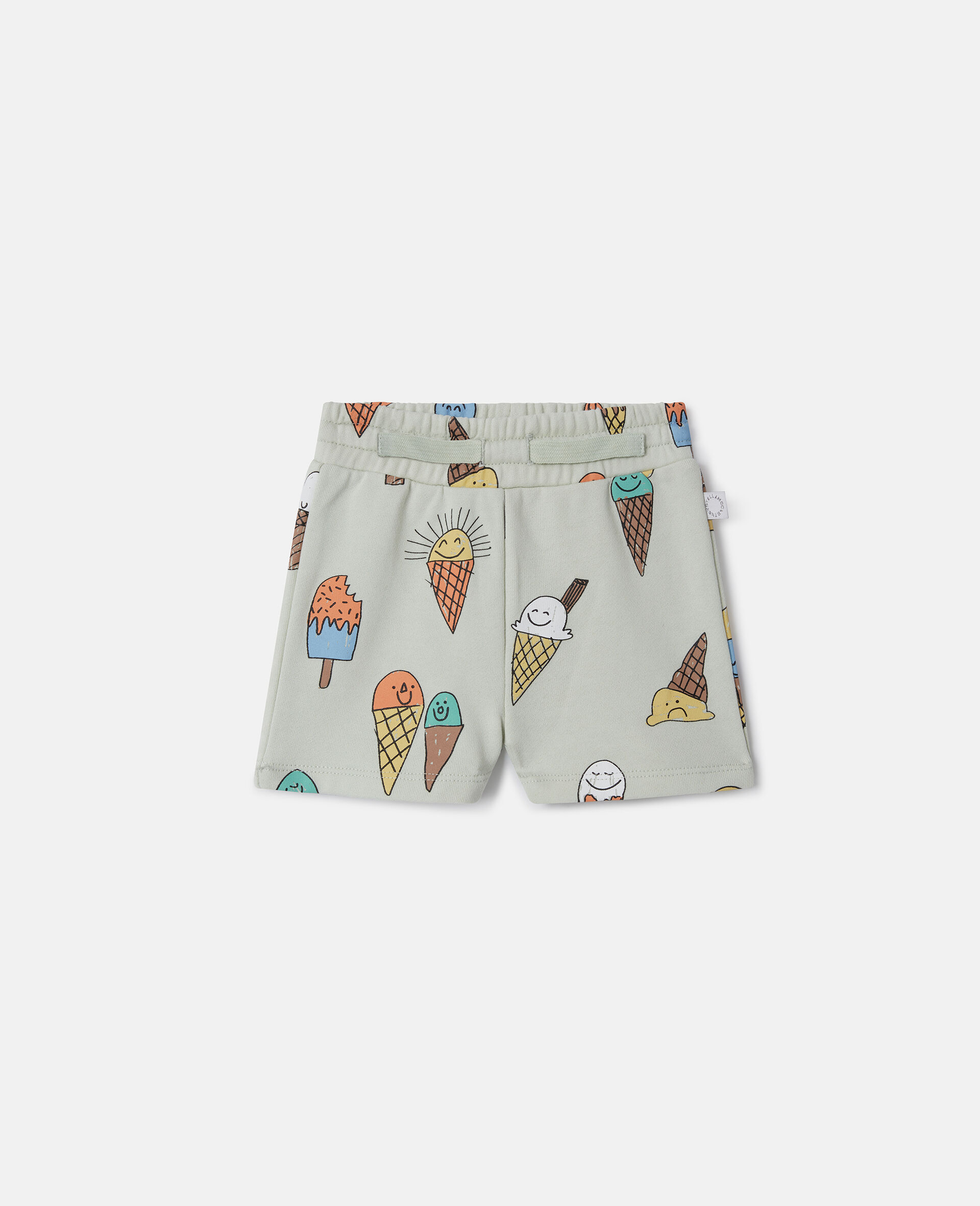 Ice Cream Print Shorts-Grey-large image number 0