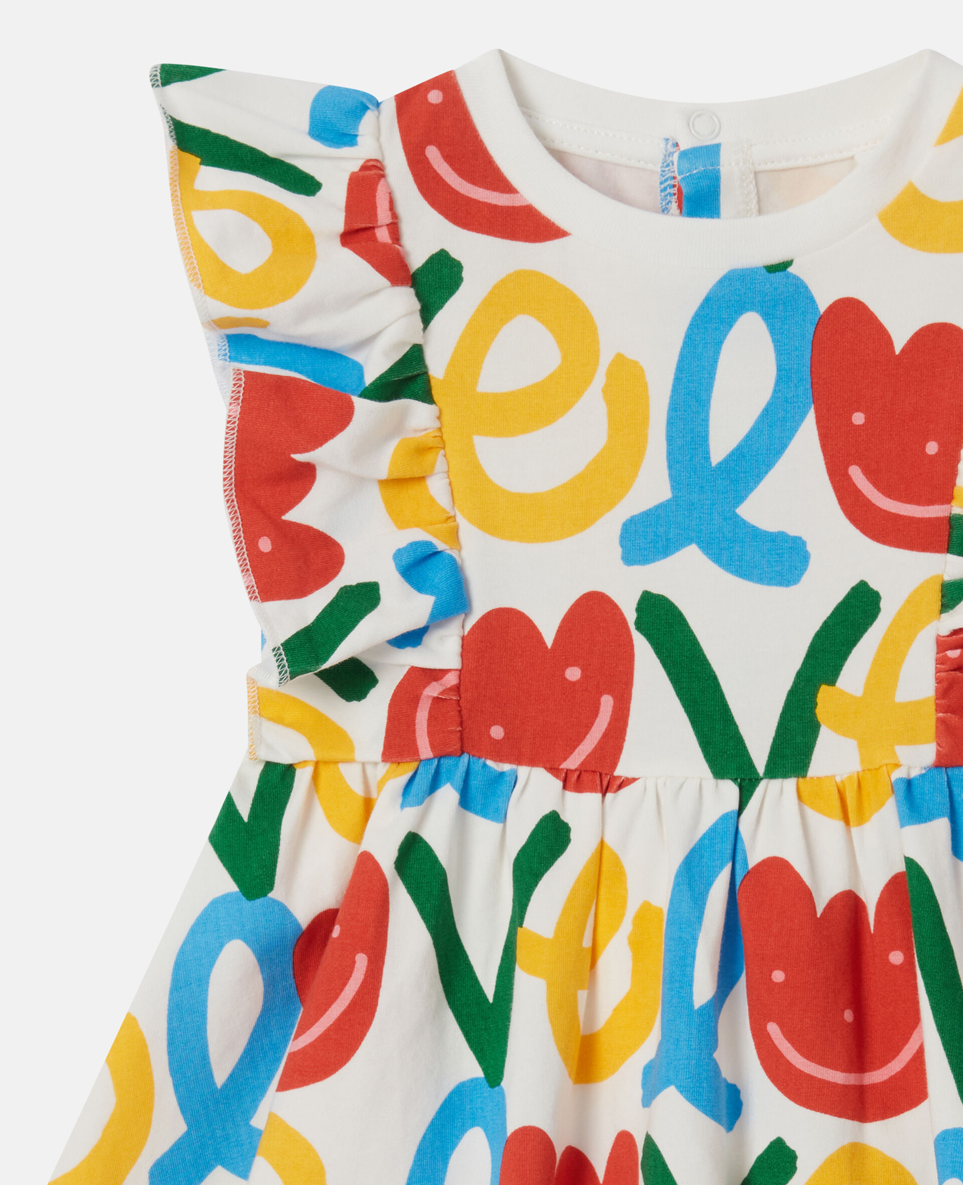 All-Over Floral Cotton Dress-White-medium