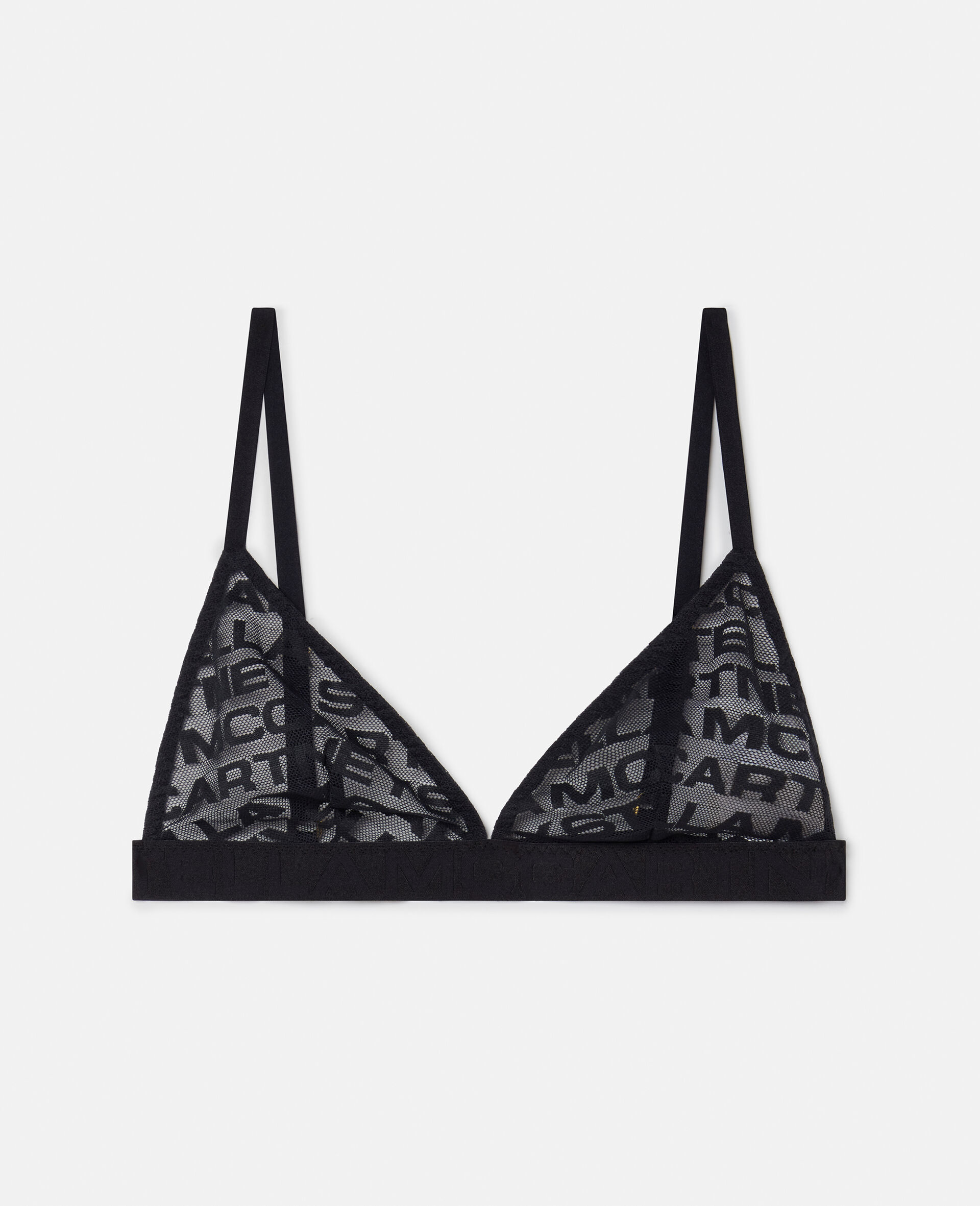 Monogram Mesh Bralette-Black-large image number 0
