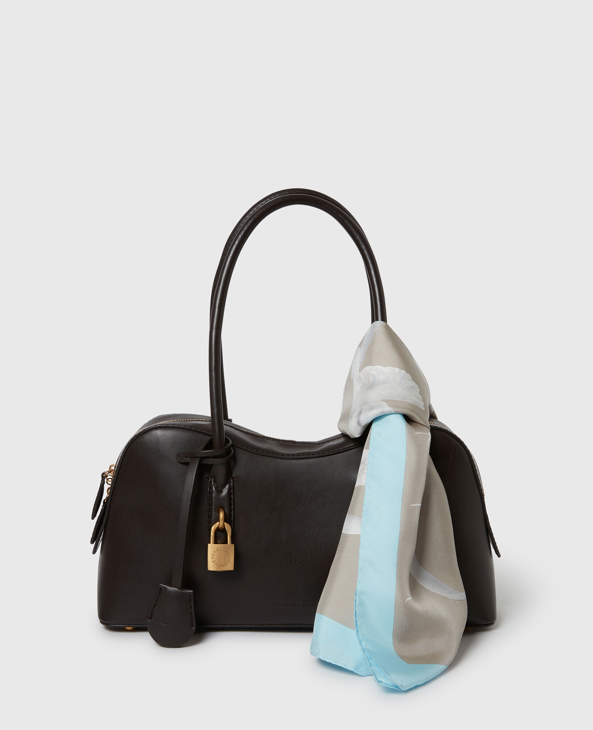 Quadratischer Schal mit Tauben-Print-Beige-large image number 4